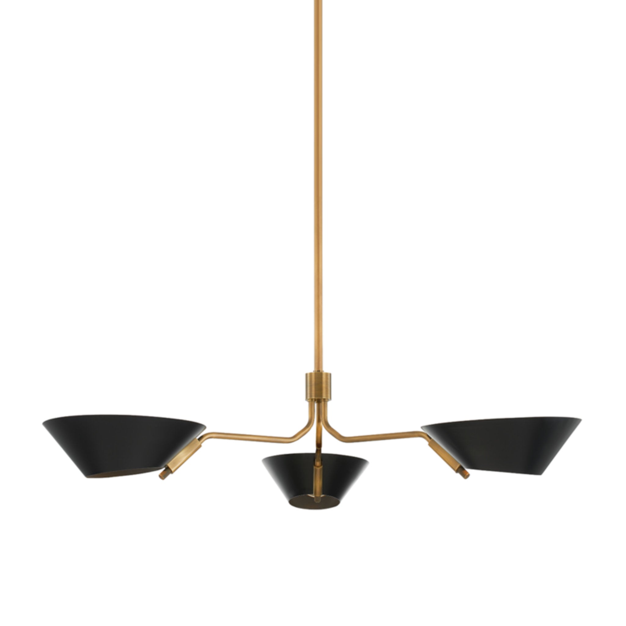 Sacramento Chandelier 3-Light LED in Patina Brass/Soft Black 43L x 43W x 8.25H