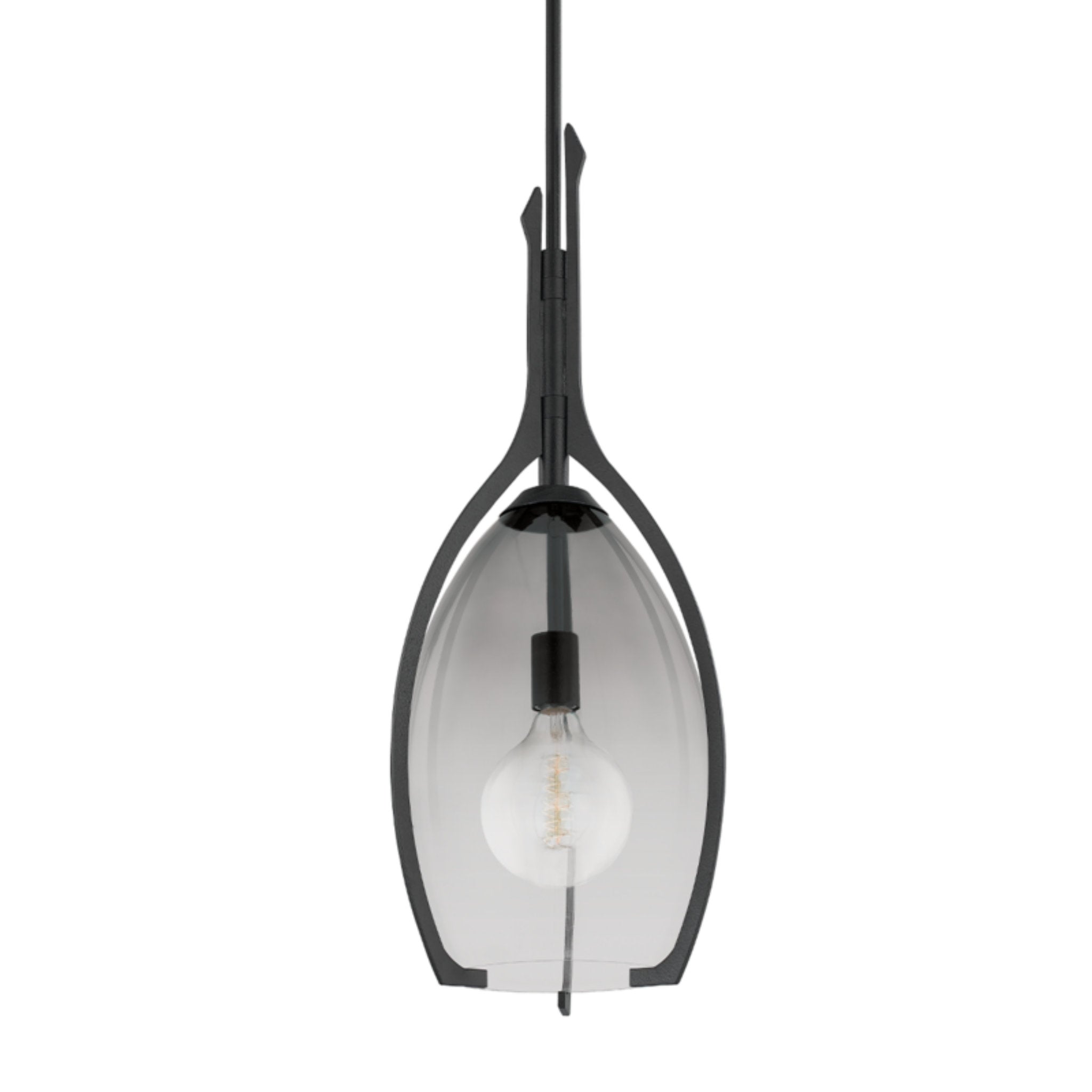 Pacifica Pendant 1-Light LED in Forged Iron 12.5L x 12.5W x 31.25H
