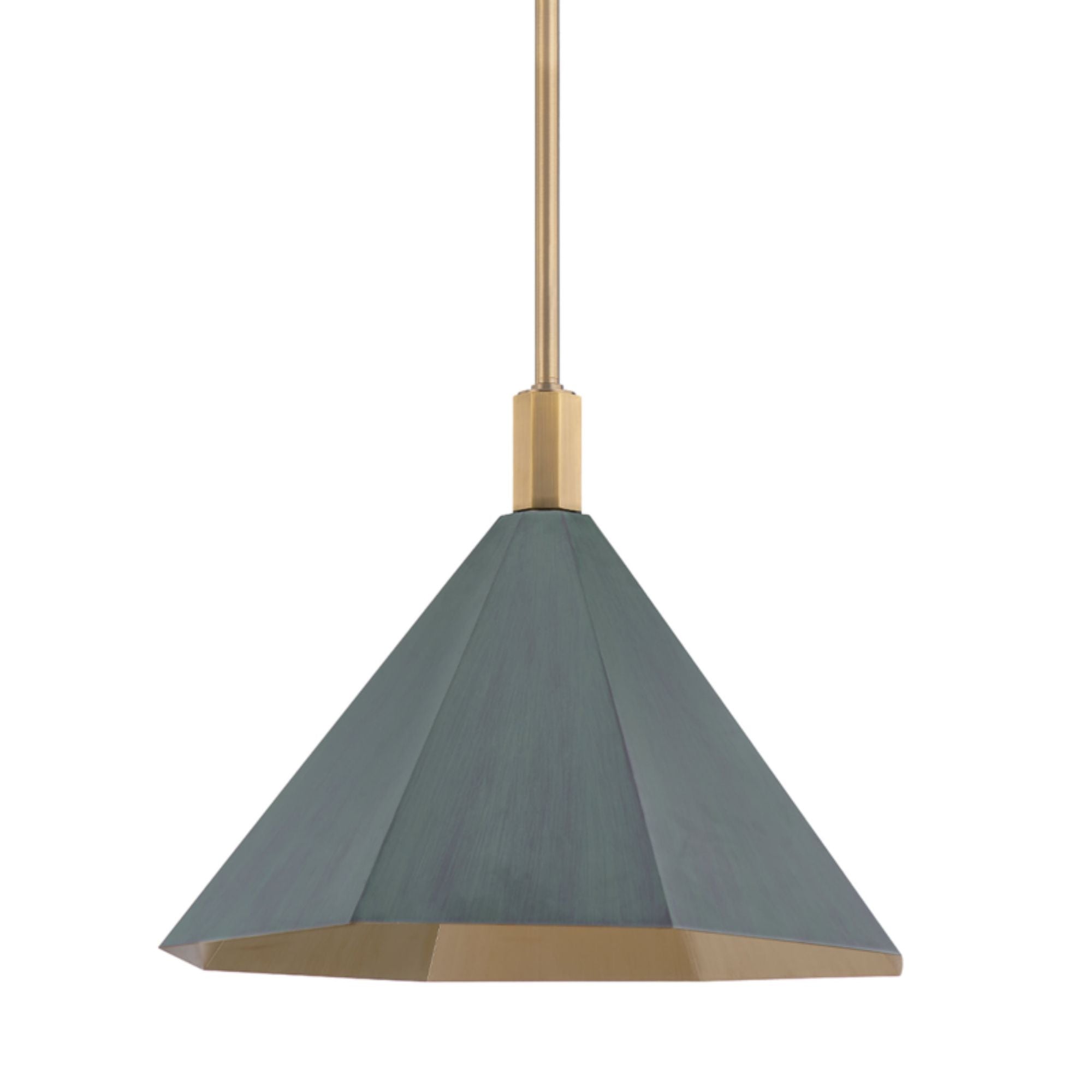 Huntley Pendant 1-Light LED in Patina Brass 22L x 22W x 15.75H