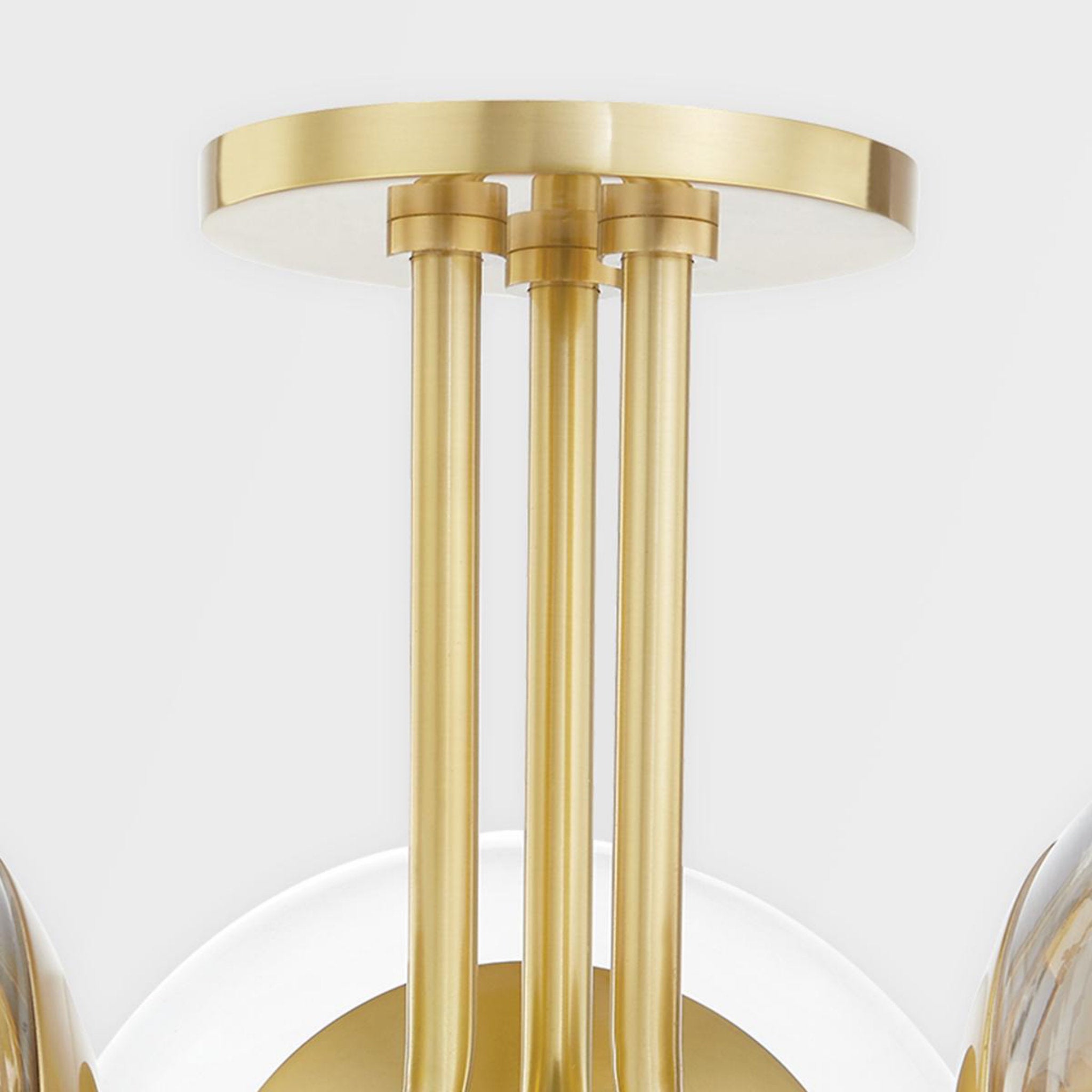 Meadow 3-Light Semi Flush in Polished Nickel 8.25L x 20.25W x 10.5H