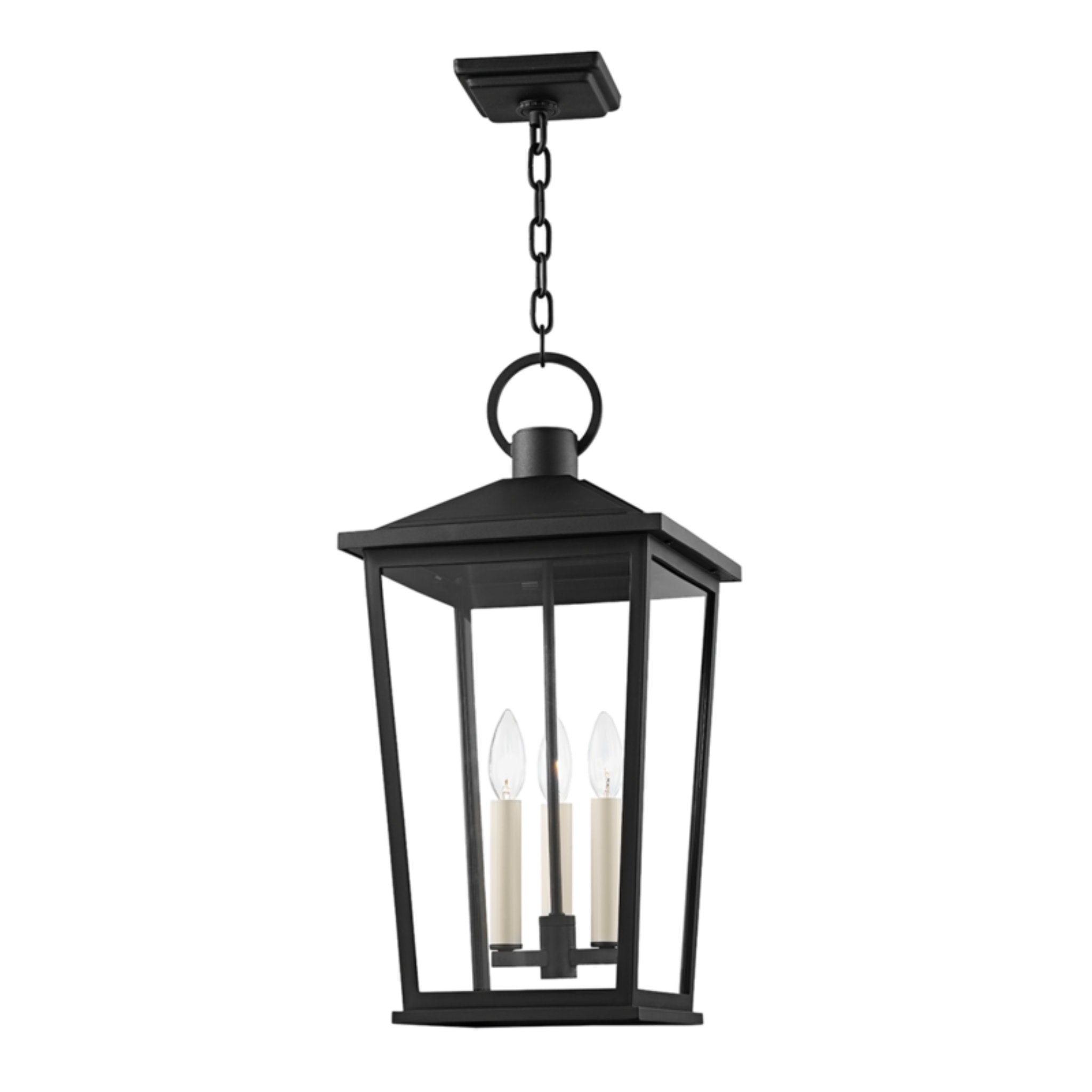 Soren Lantern 3-Light Outdoor LED in Textured Black 11L x 11W x 23.5H