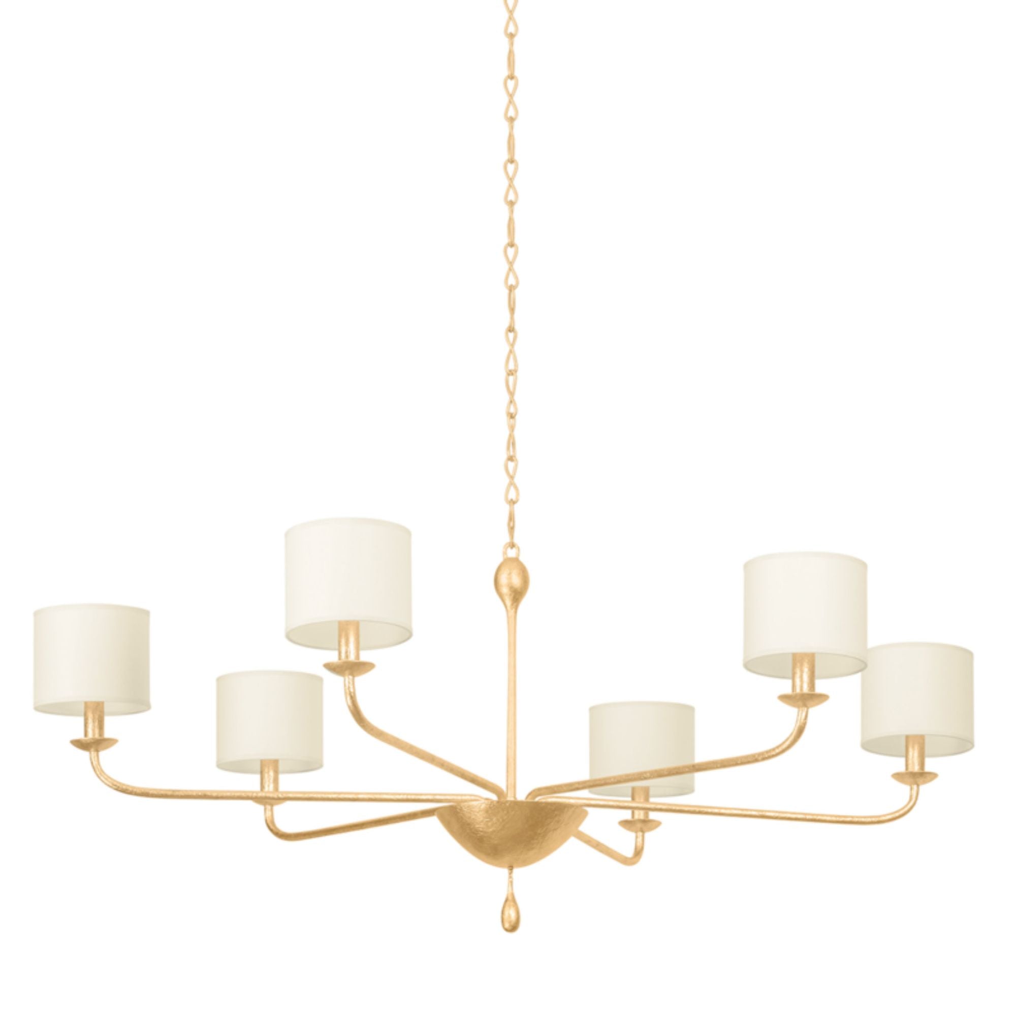 Osmond Chandelier 6-Light LED in Vintage Gold Leaf 49.5L x 49.5W x 23.5H
