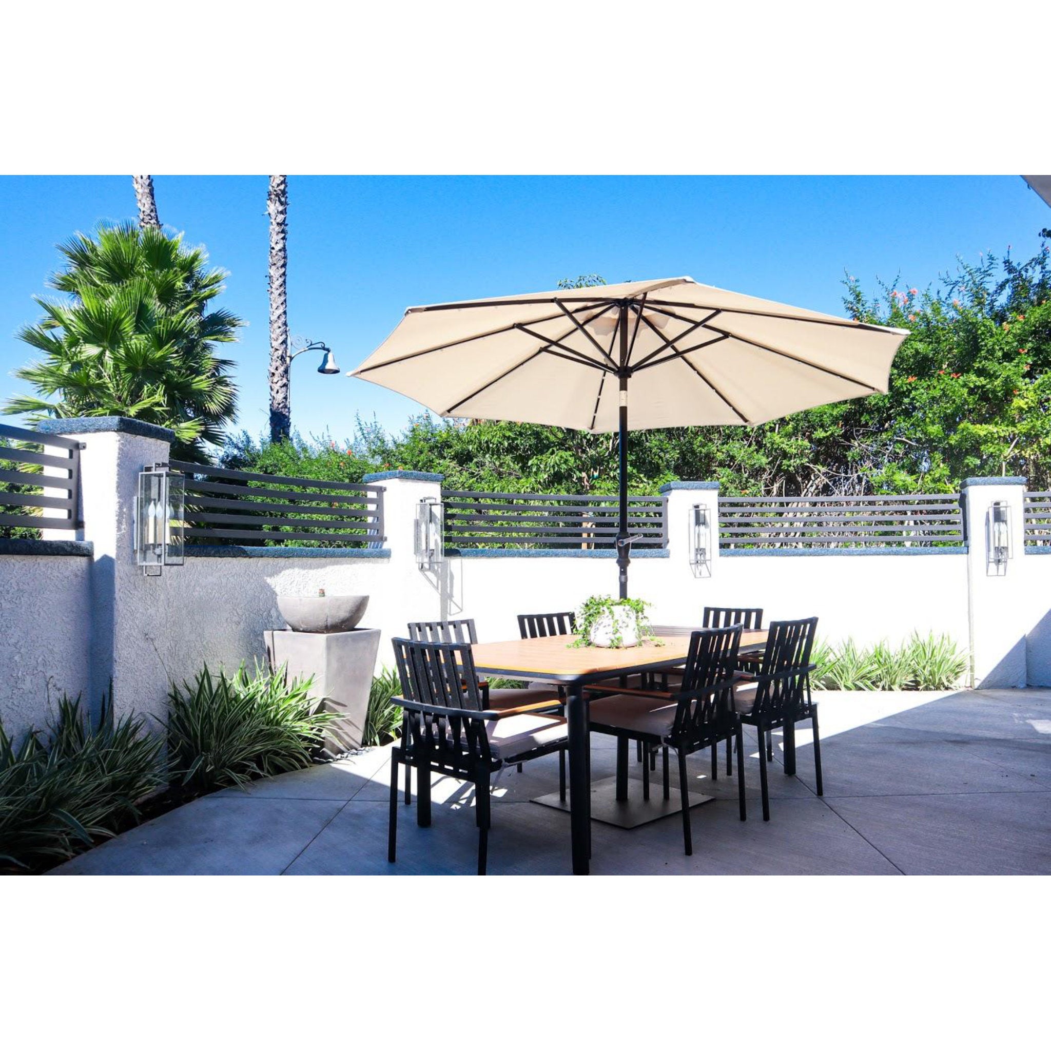 Beckham Wall Sconce 3-Light Outdoor LED in Forged Iron 6L x 6W x 21.5H