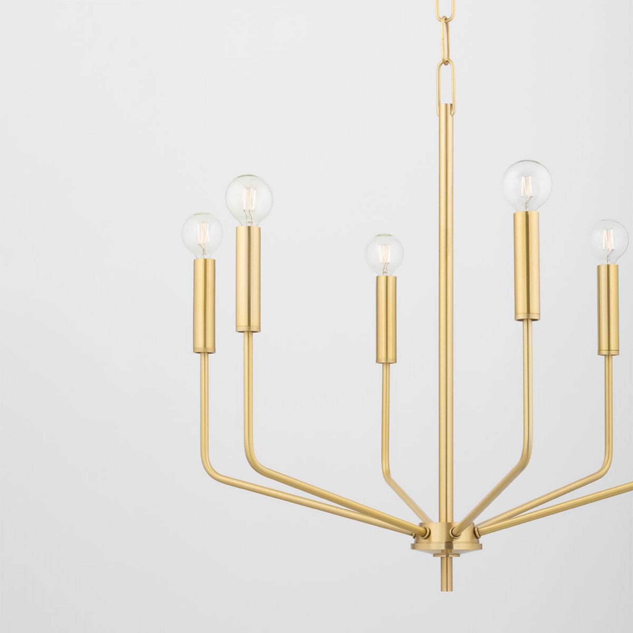 Bailey 6-Light Chandelier in Aged Brass 26.75L x 24W x 23.5H
