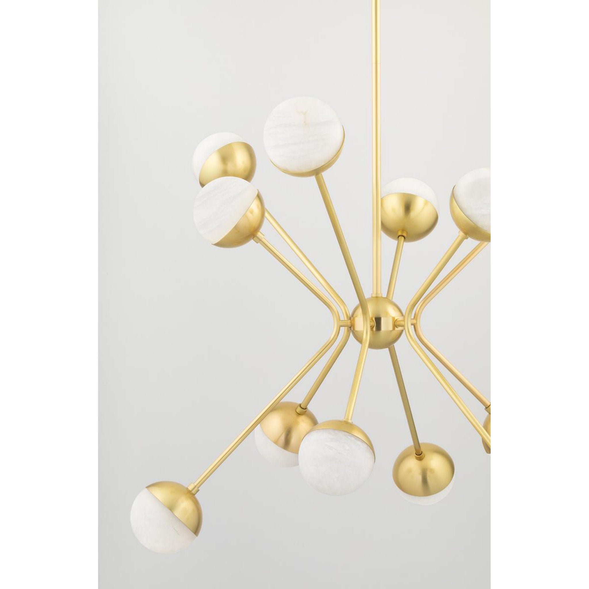 Saratoga 16-Light Chandelier in Aged Brass 62.5L x 62.5W x 42.5H