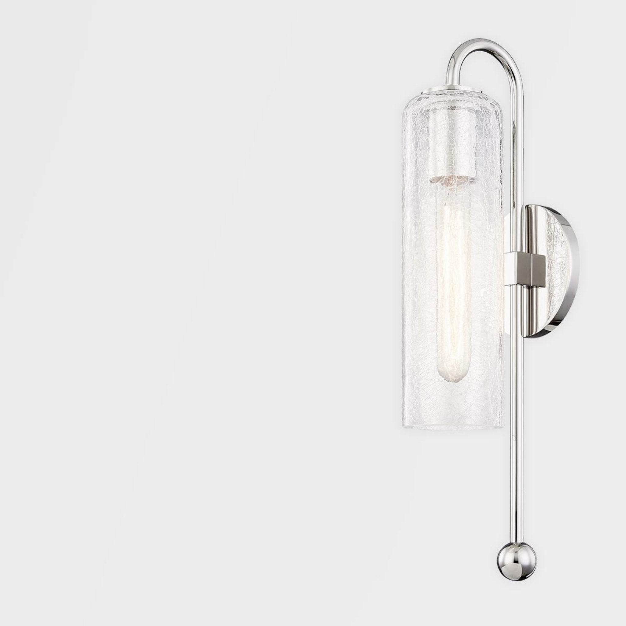 Skye 1-Light Wall Sconce in Polished Nickel 4.75L x 4.75W x 19H