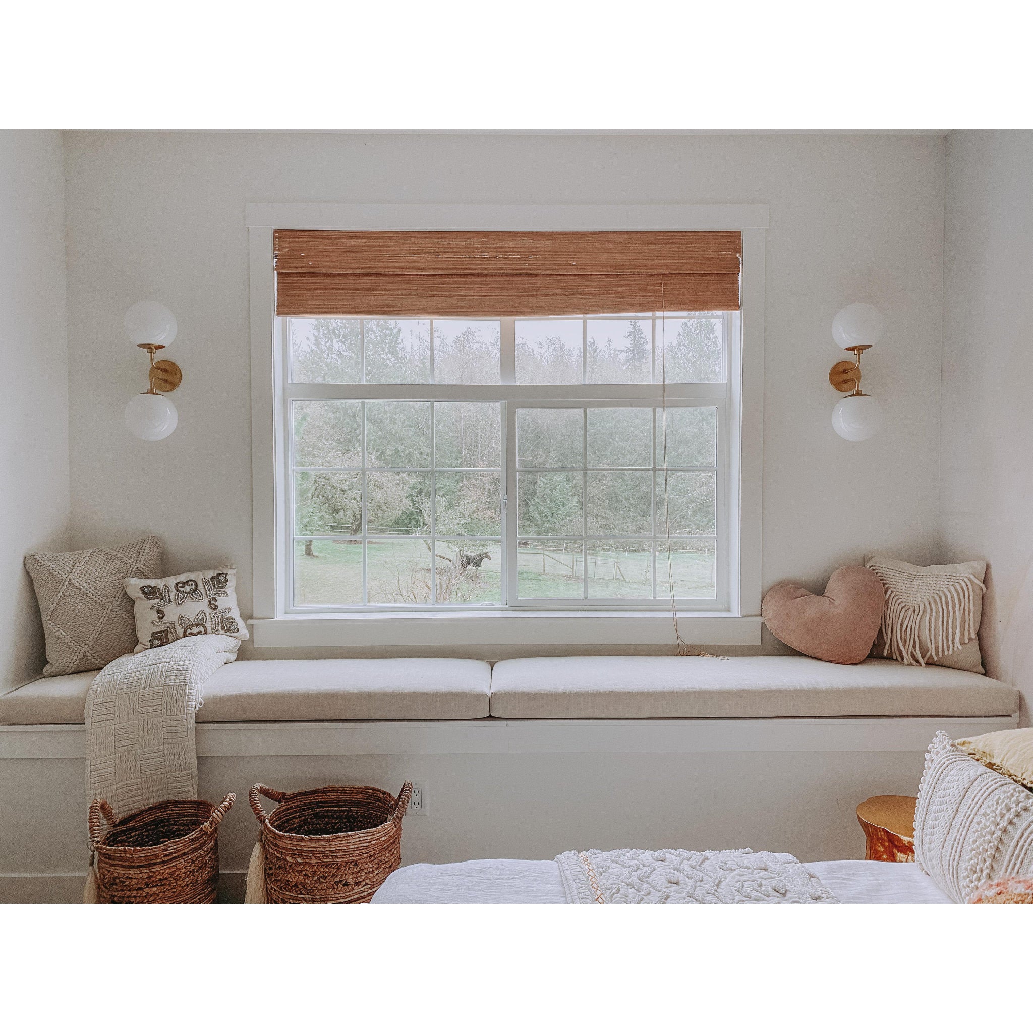 Stella 2-Light Wall Sconce in Aged Brass 7L x 7W x 20H