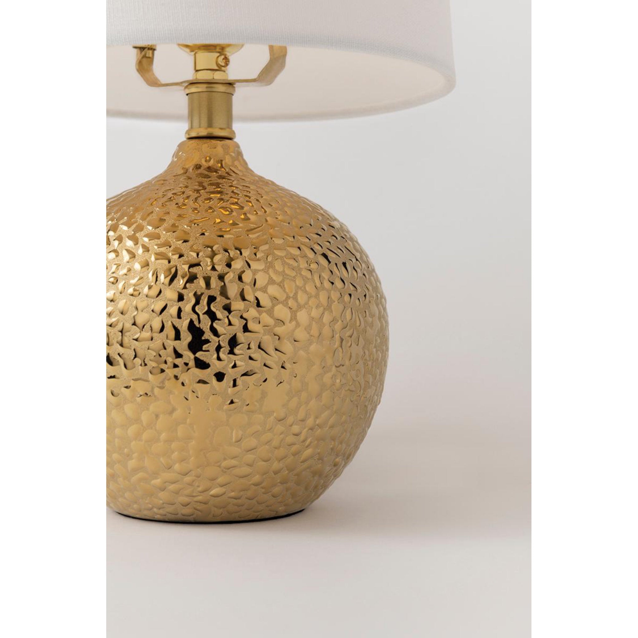 Heather 1-Light Table Lamp in Gold 10L x 8W x 14.5H