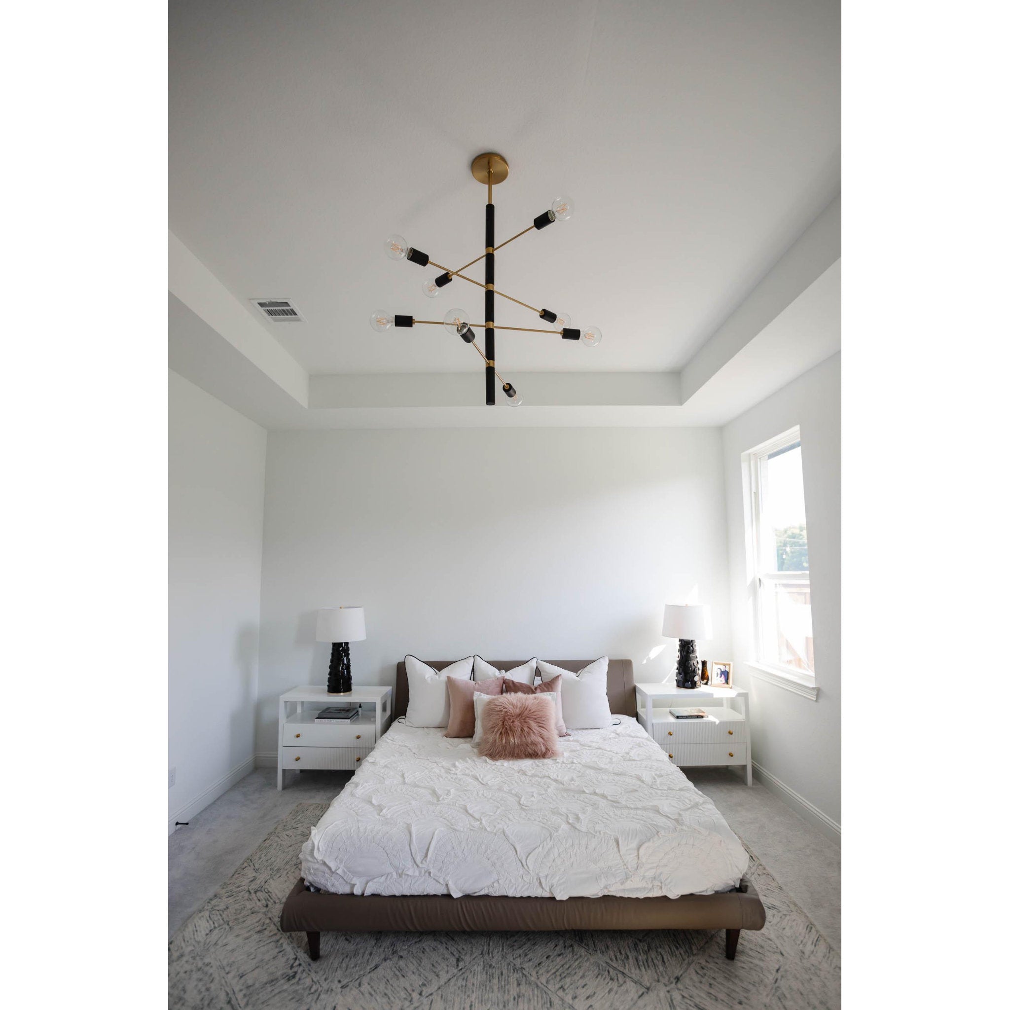 Astrid 8-Light Chandelier in Aged Brass/Black 28L x 28W x 32.25H