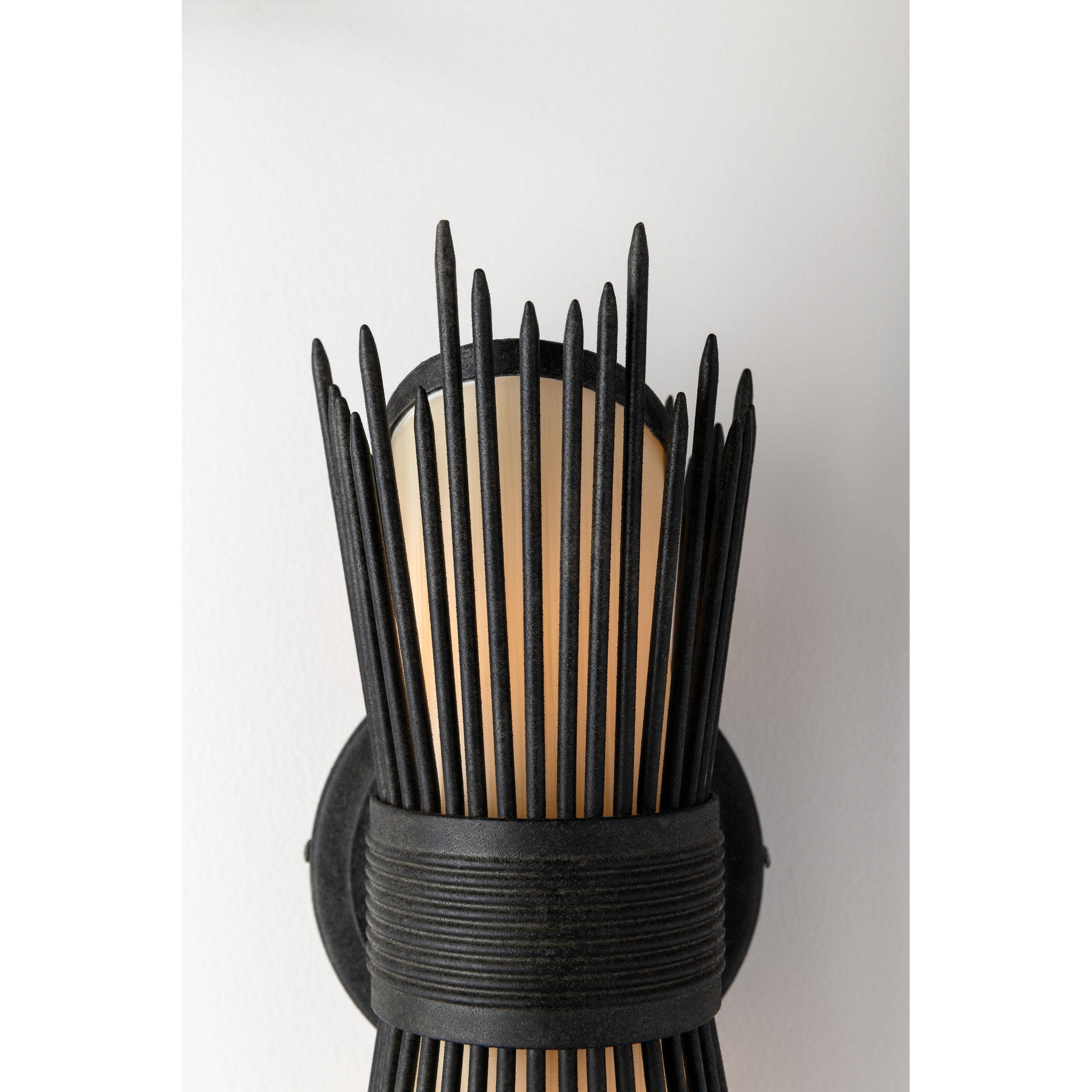 Blink Wall Sconce 2-Light Outdoor LED in French Iron 6.25L x 6.25W x 30H