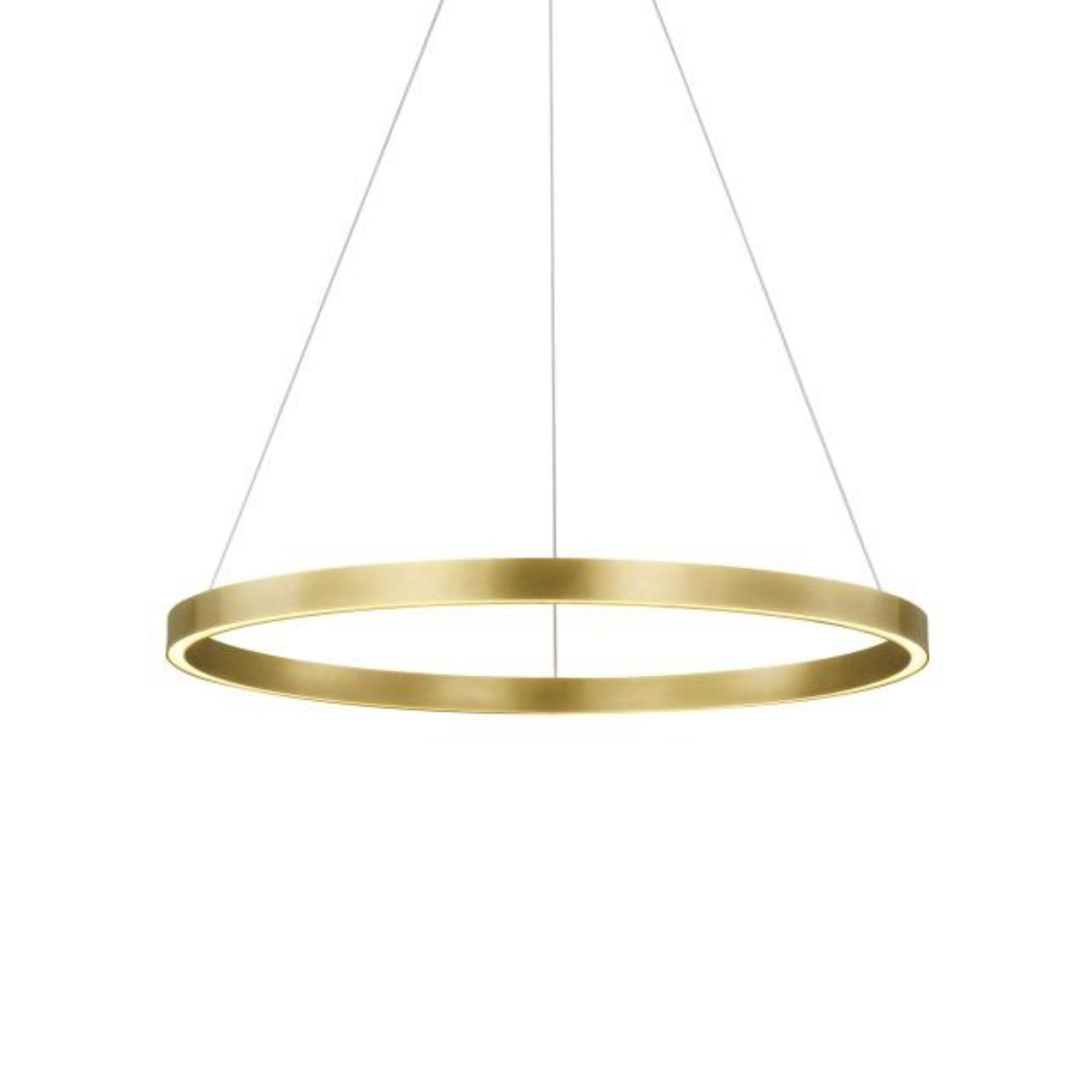 Fiama 30 Suspension Chandeliers 1-Light LED 3000K Plated Brass by Sean Lavin