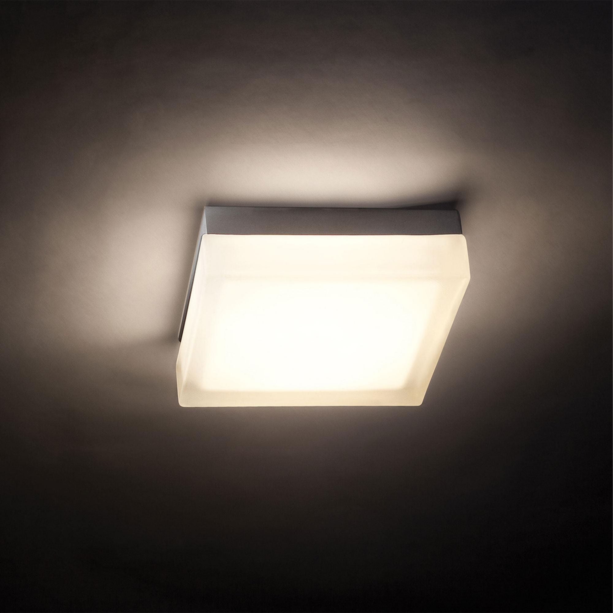Matrix 9in LED Square Flush Mount 3500K in Titanium