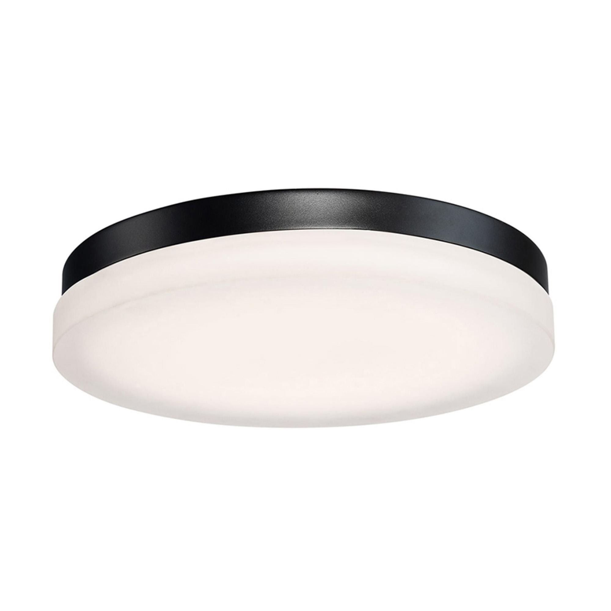 Circa 15in LED Round Flush Mount 2700K in Black