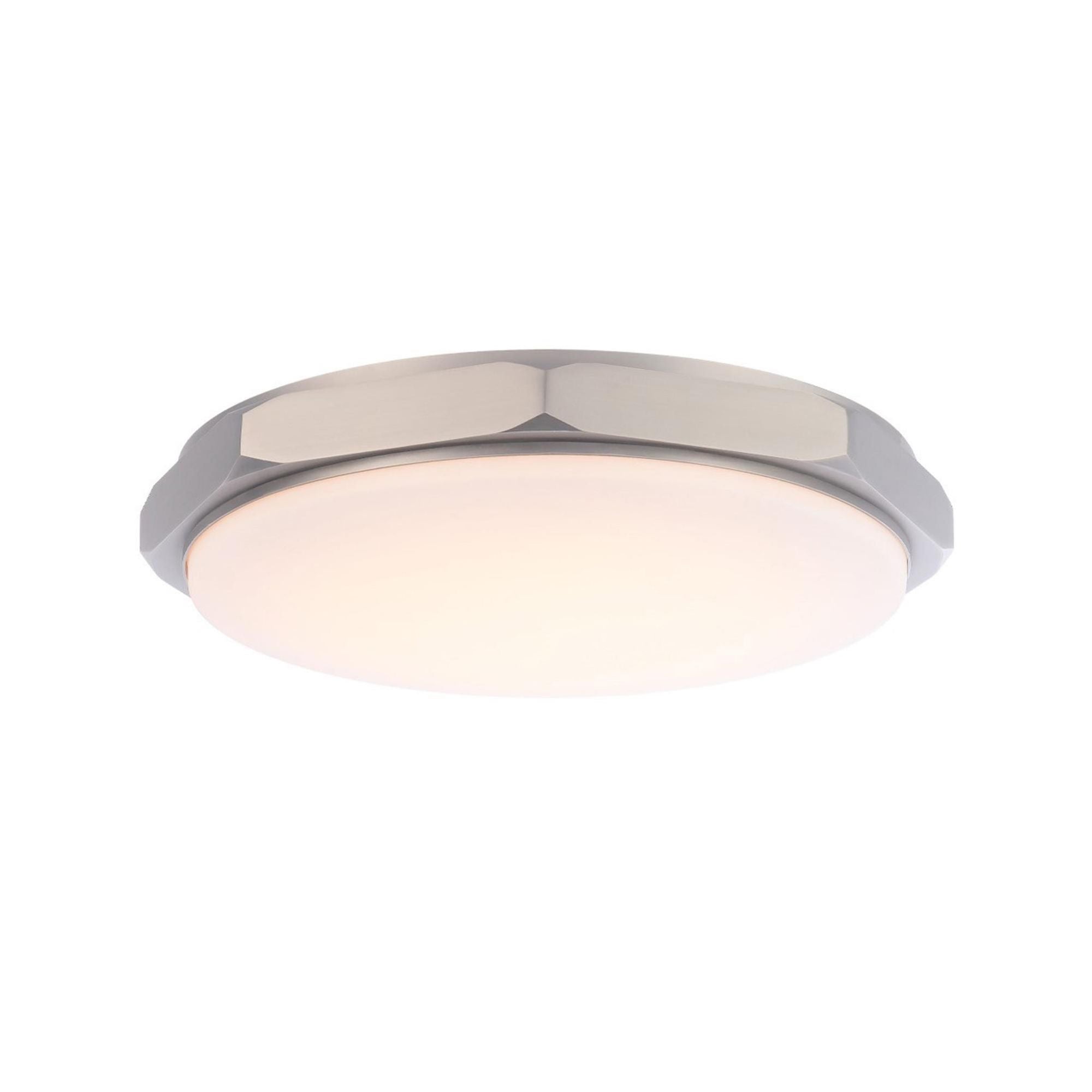 Grommet 16in LED Flush Mount 3-CCT 2700K-3000K-3500K Set to 2700K in Brushed Nickel