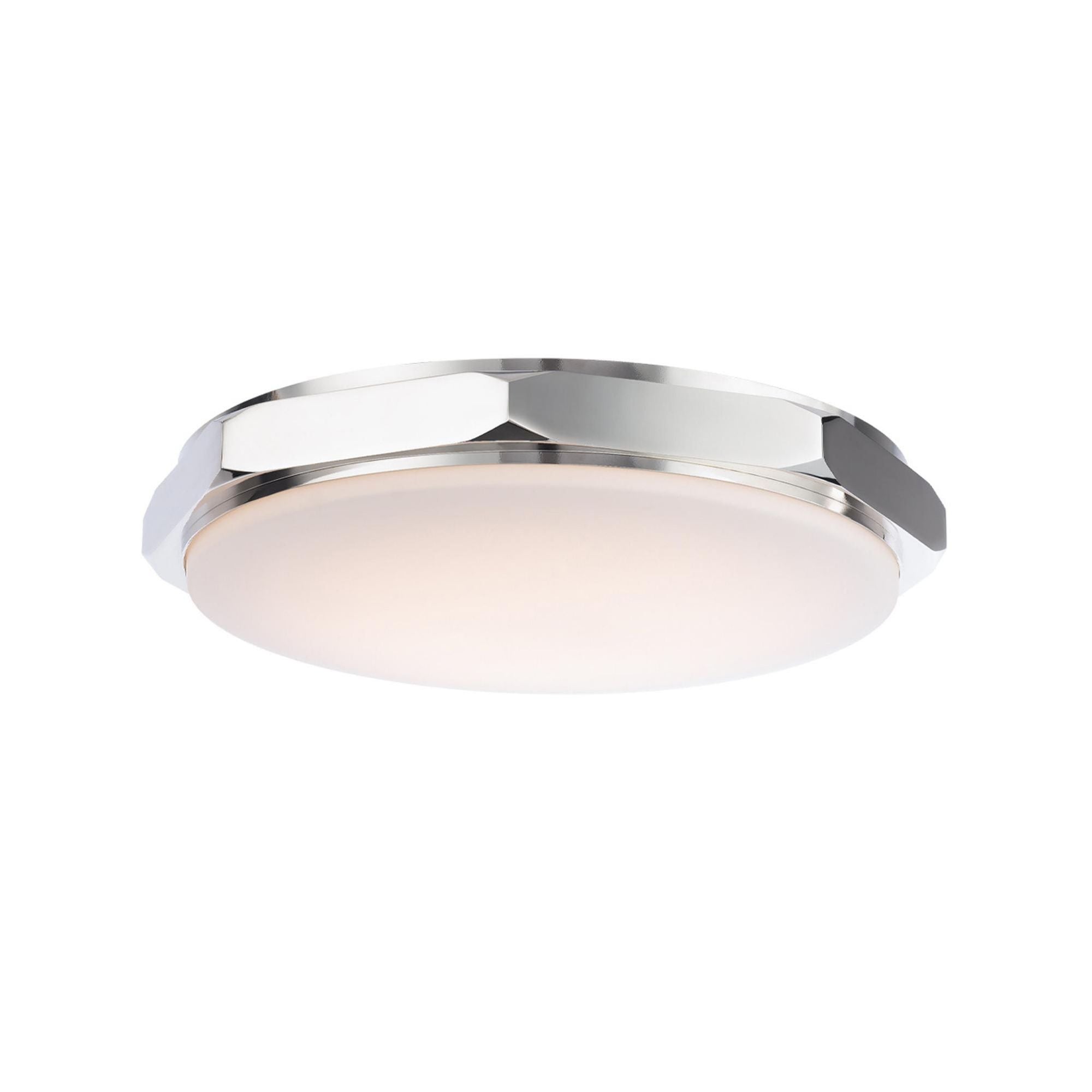 Grommet 16in LED Flush Mount 3-CCT 2700K-3000K-3500K Set to 3000K in Polished Nickel