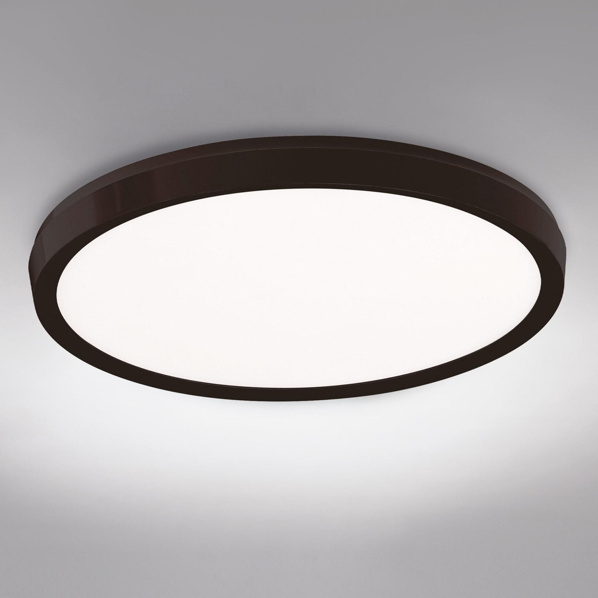 Argo 19in LED Round Flush Mount 3-CCT 2700K-3000K-3500K Set to 3500K in Black