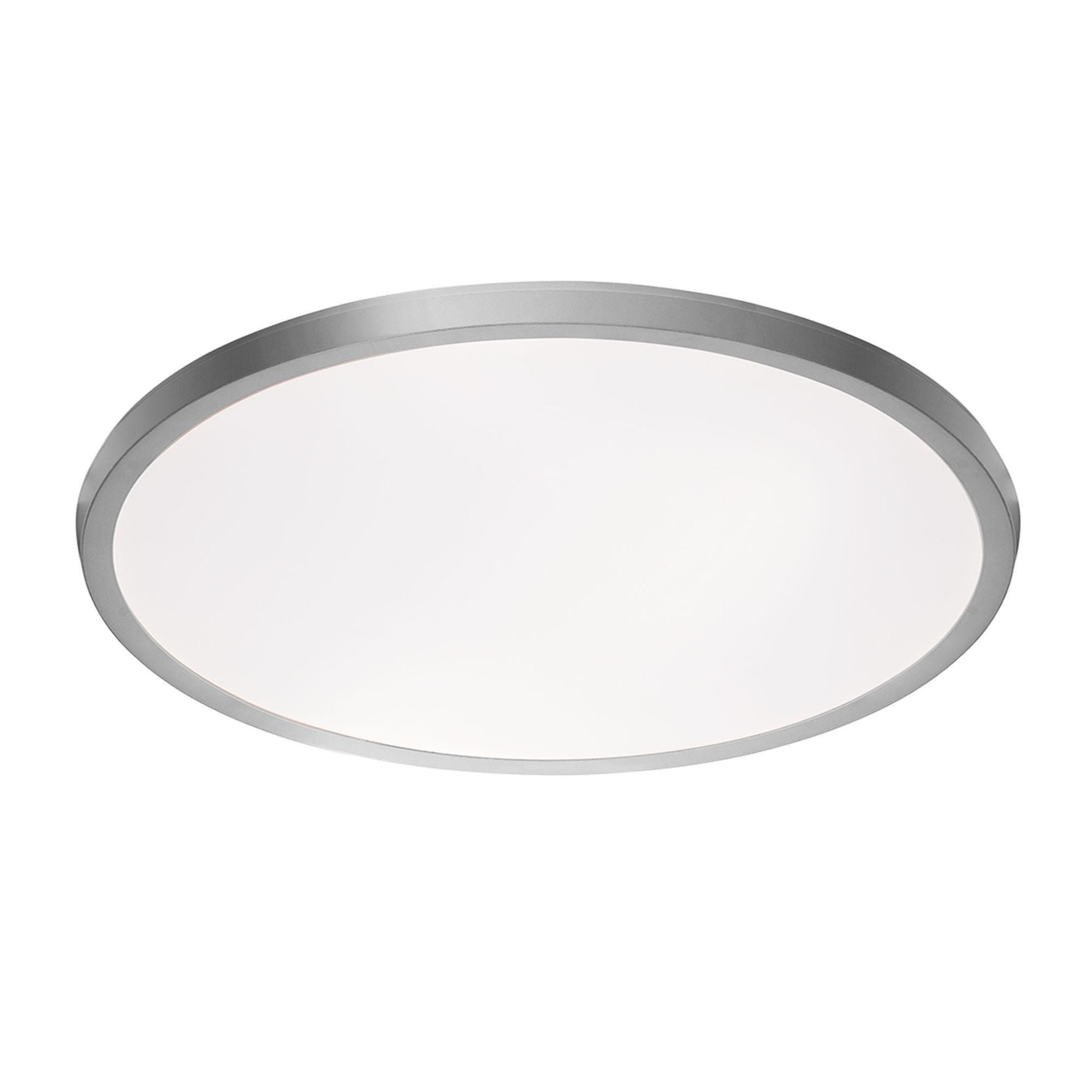 Argo 19in LED Round Flush Mount 3-CCT 2700K-3000K-3500K Set to 3000K in Brushed Nickel