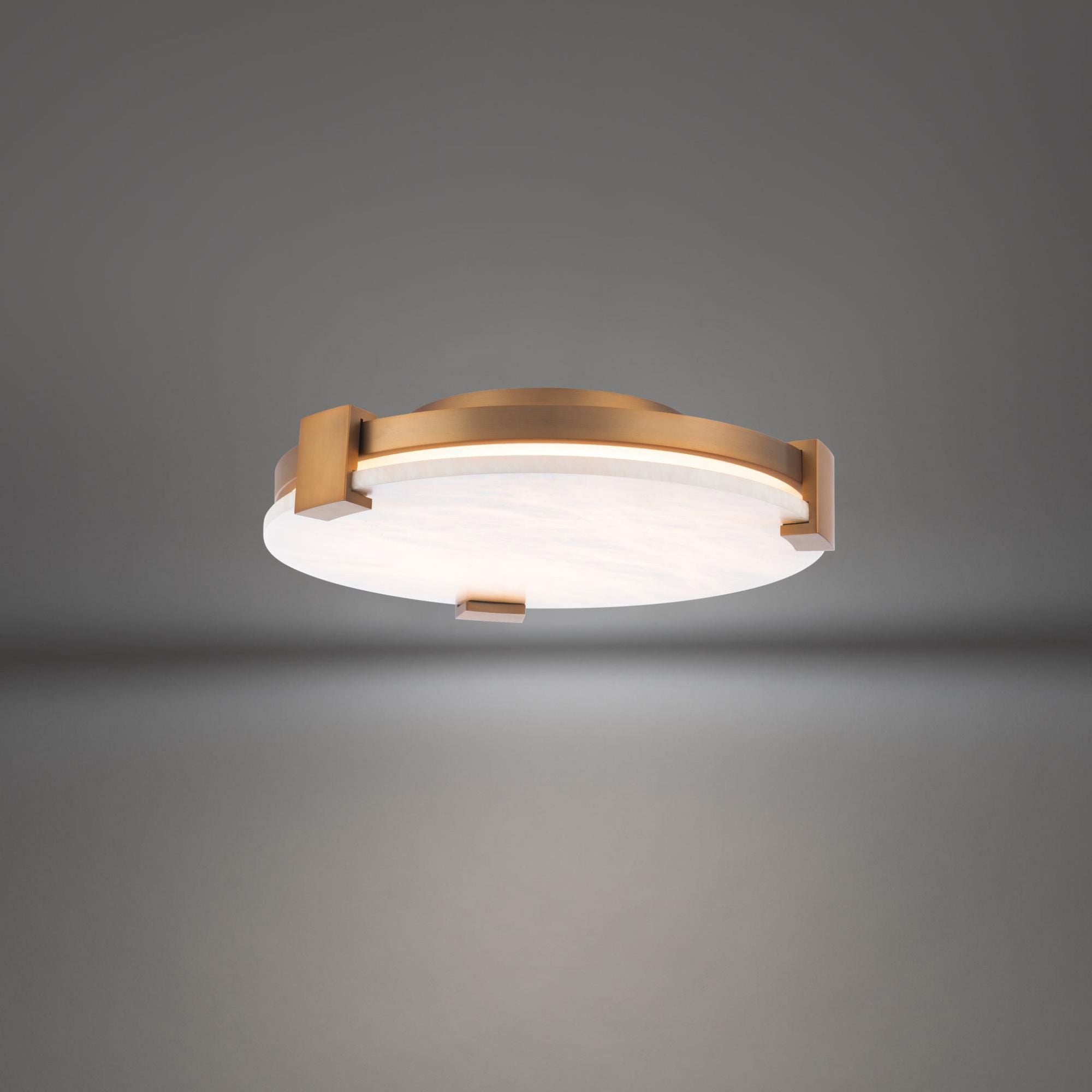 Catalonia 17in LED Flush Mount 3000K in Aged Brass
