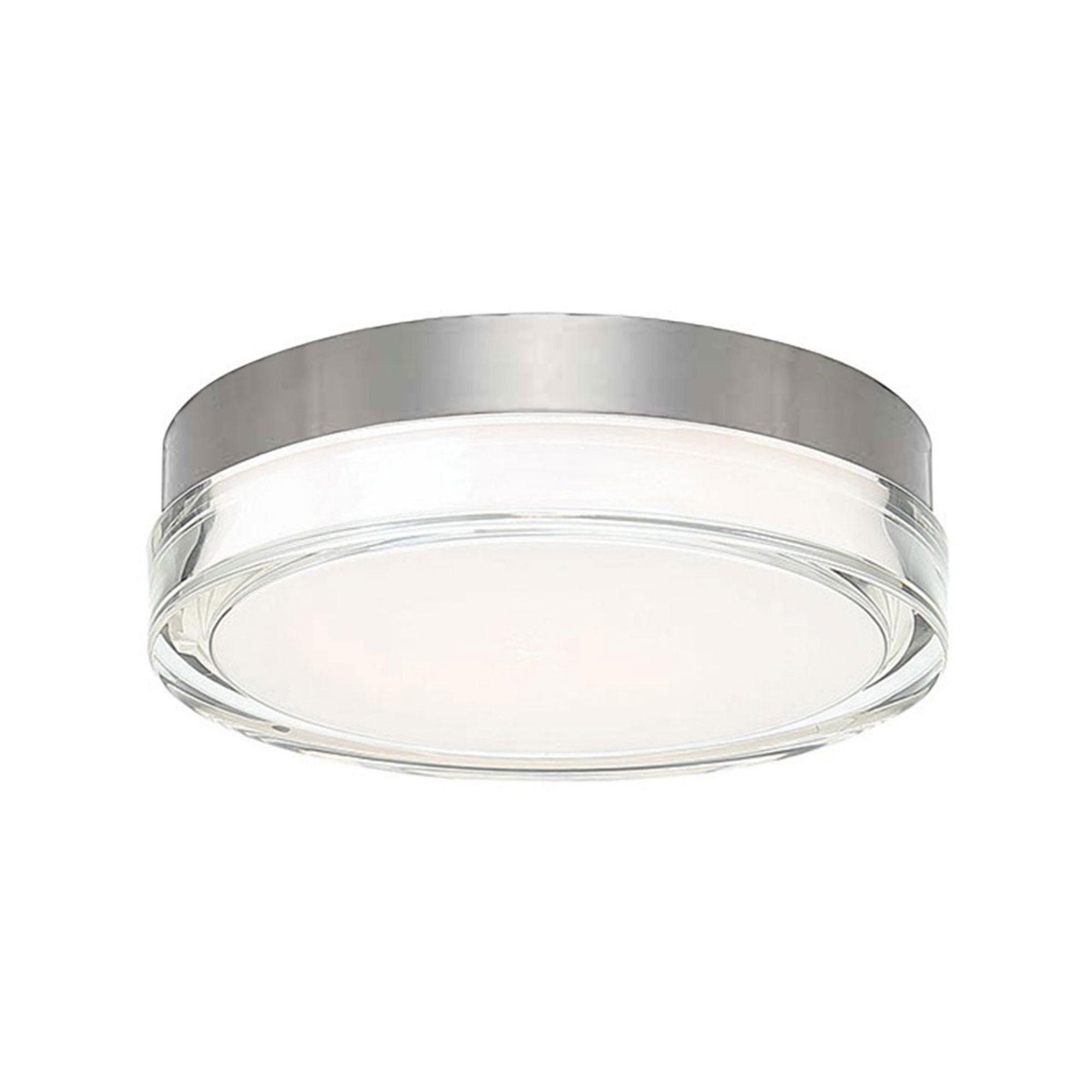 Pi 9in LED Round Flush Mount 2700K in Stainless Steel