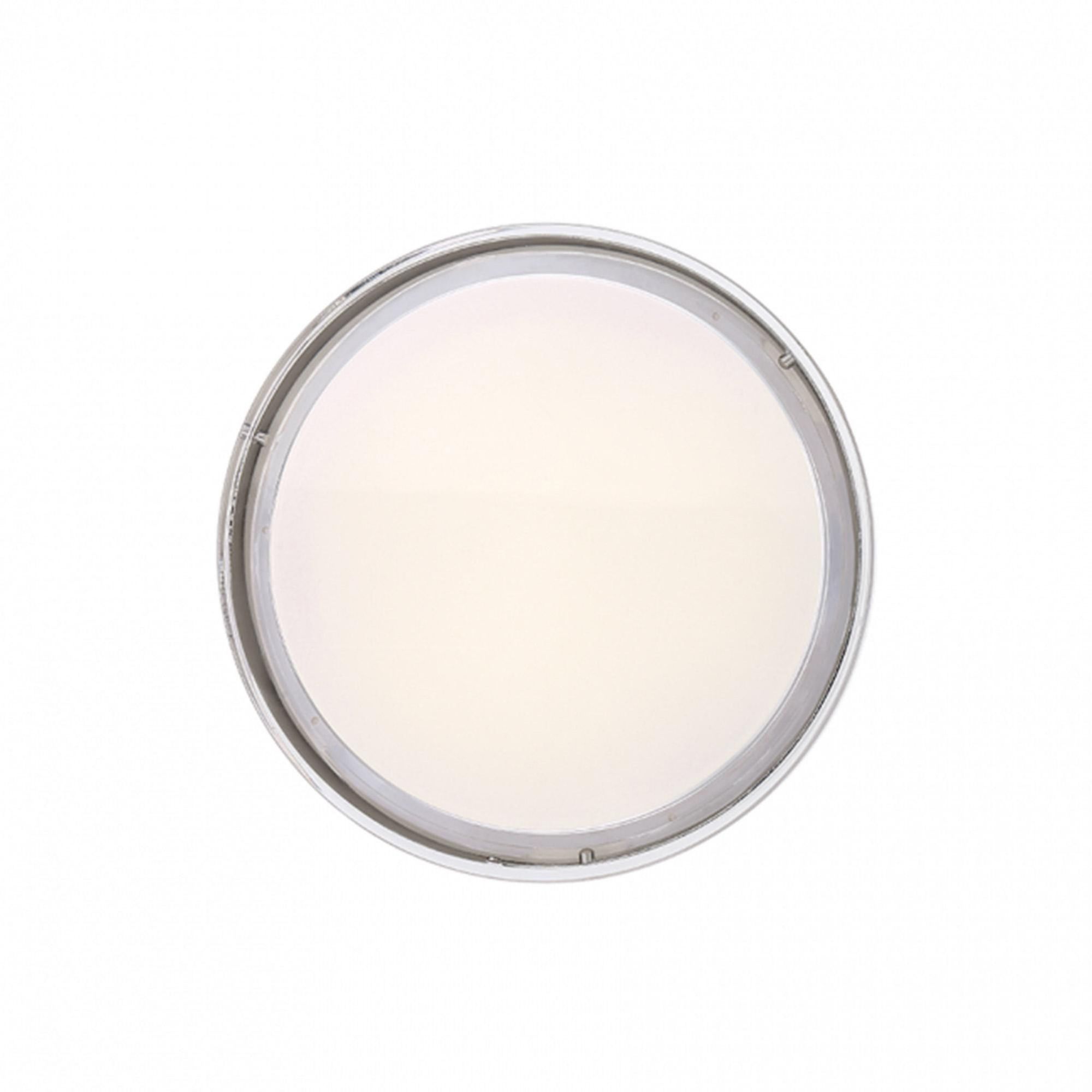 Pi 12in LED Round Flush Mount 2700K in Stainless Steel