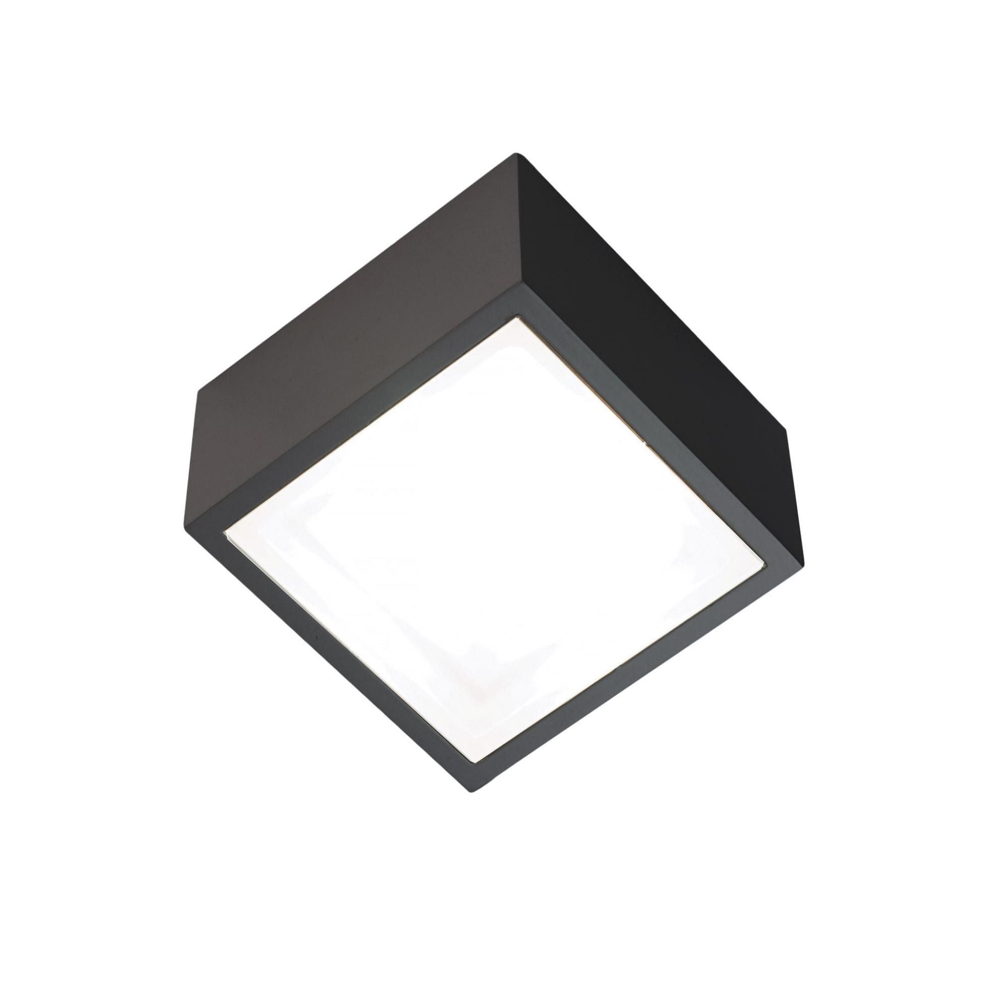 Bloc 5.5in LED Outdoor Flush Mount 2700K in Black