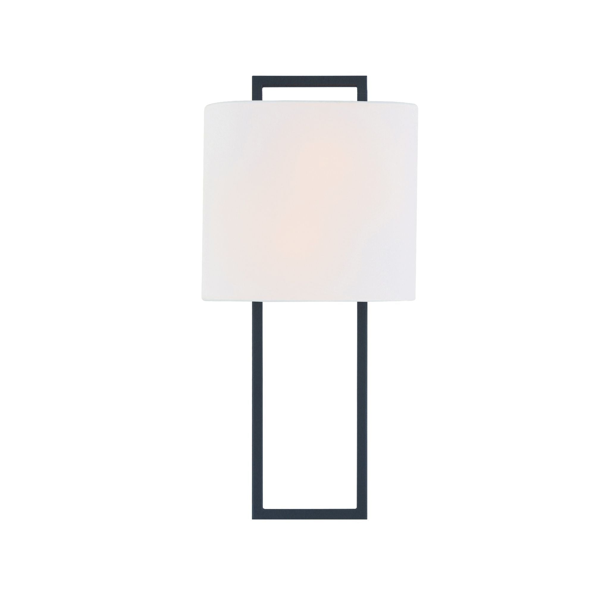 Fremont 2 Light Black Forged Sconce Silk Shade 10"W x 21"H x 4"D