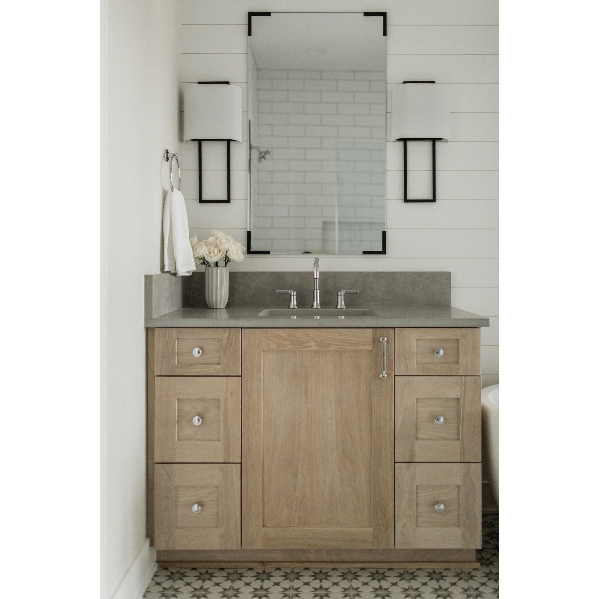 Fremont 2 Light Black Forged Sconce Silk Shade 10"W x 21"H x 4"D