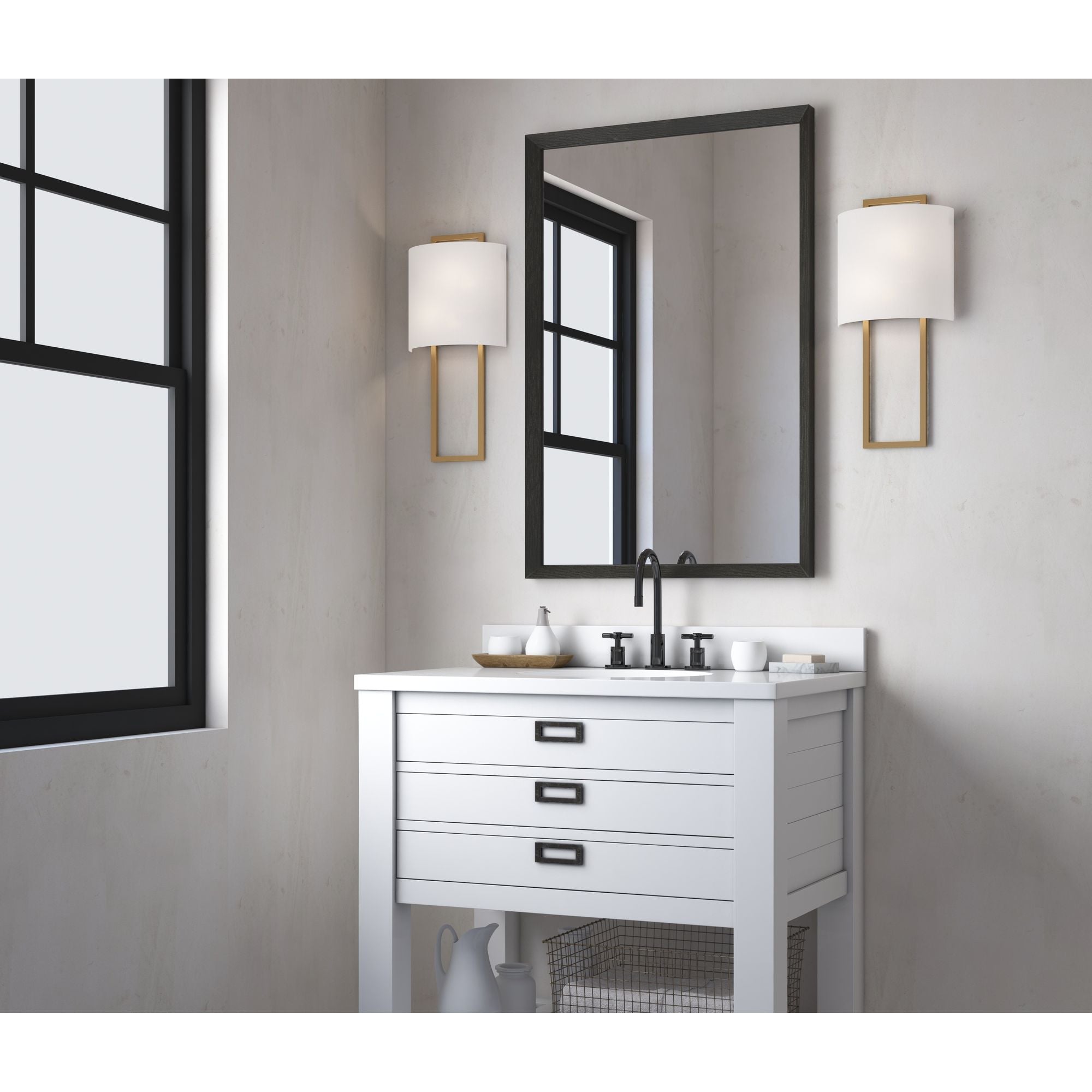 Fremont 2 Light Vibrant Gold Sconce Silk Shade 10"W x 21"H x 4"D