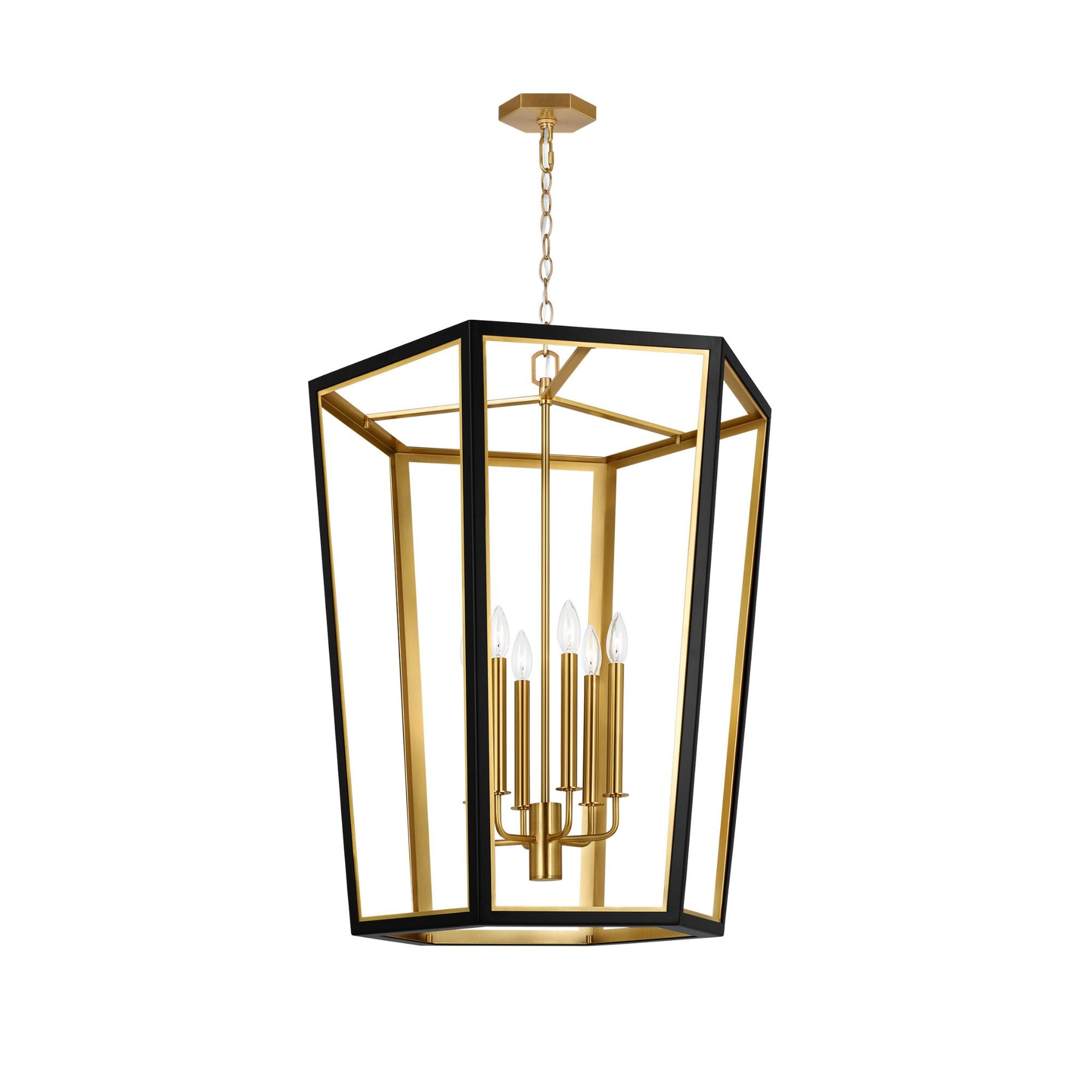 Alexa Hampton Curt Large Lantern in Midnight Black