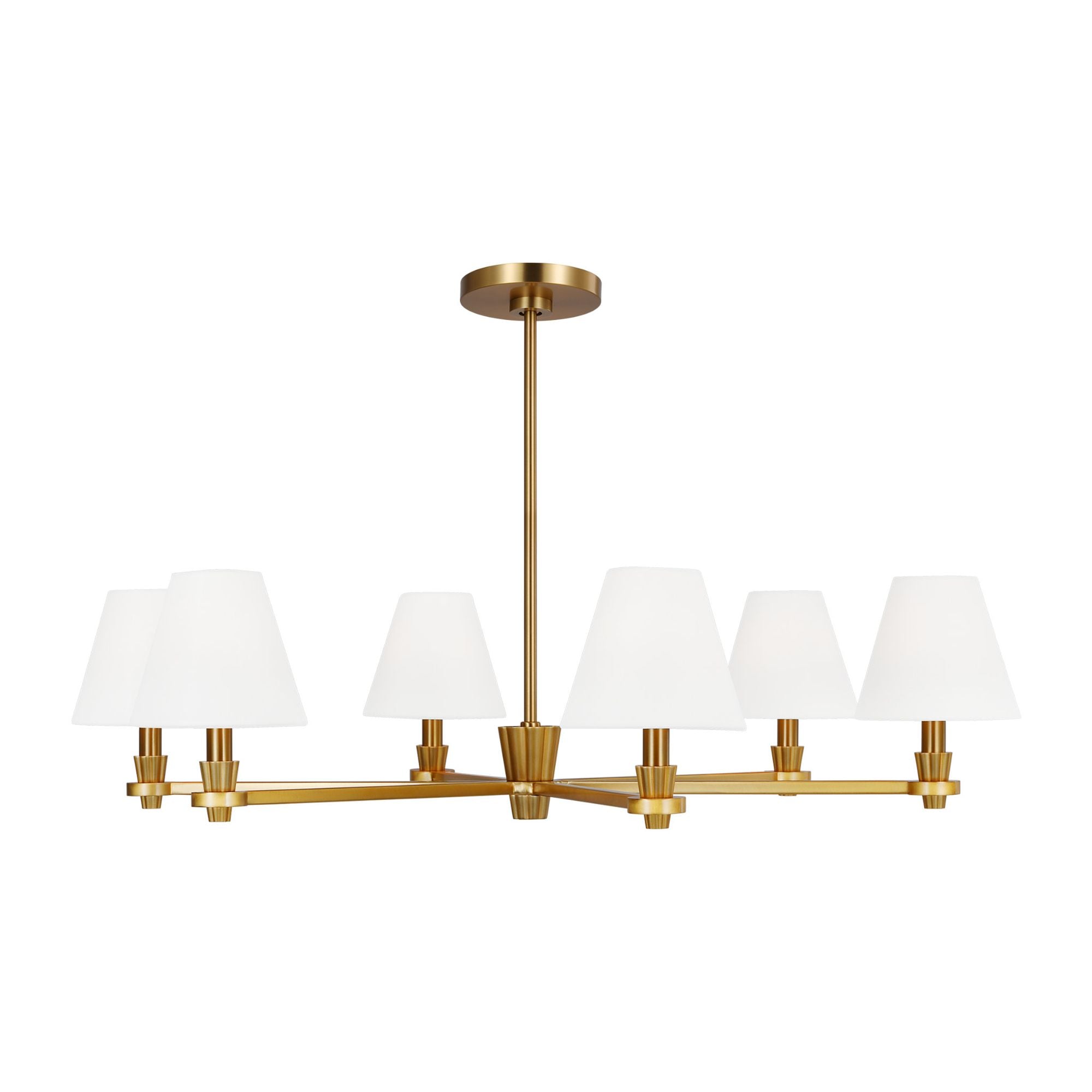 Alexa Hampton Paisley Large Chandelier in Burnished Brass