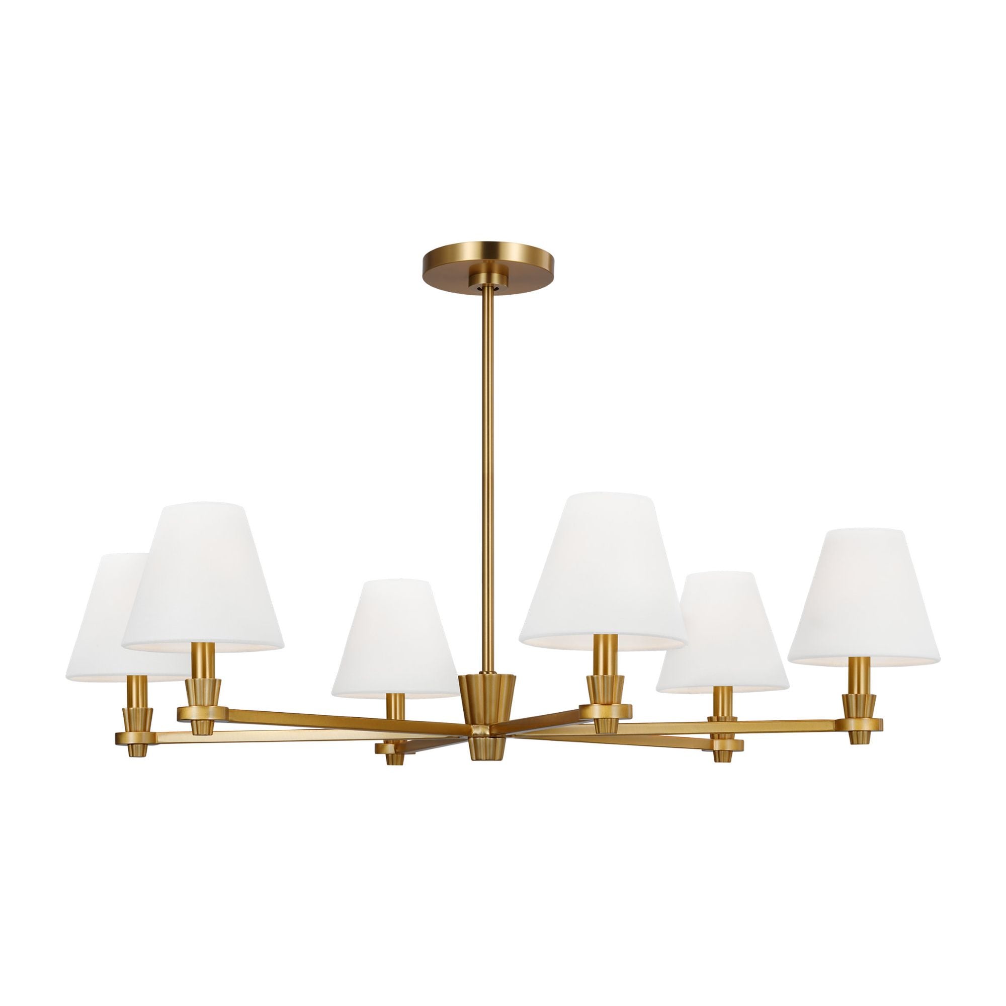 Alexa Hampton Paisley Large Chandelier in Burnished Brass