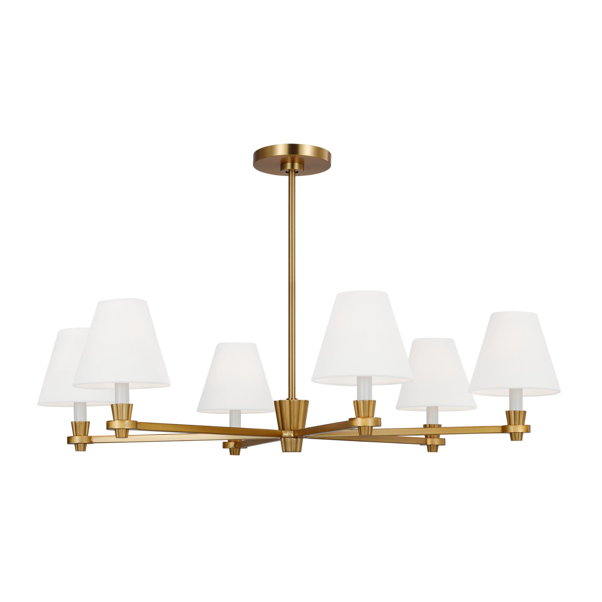 Alexa Hampton Paisley Large Chandelier in Burnished Brass