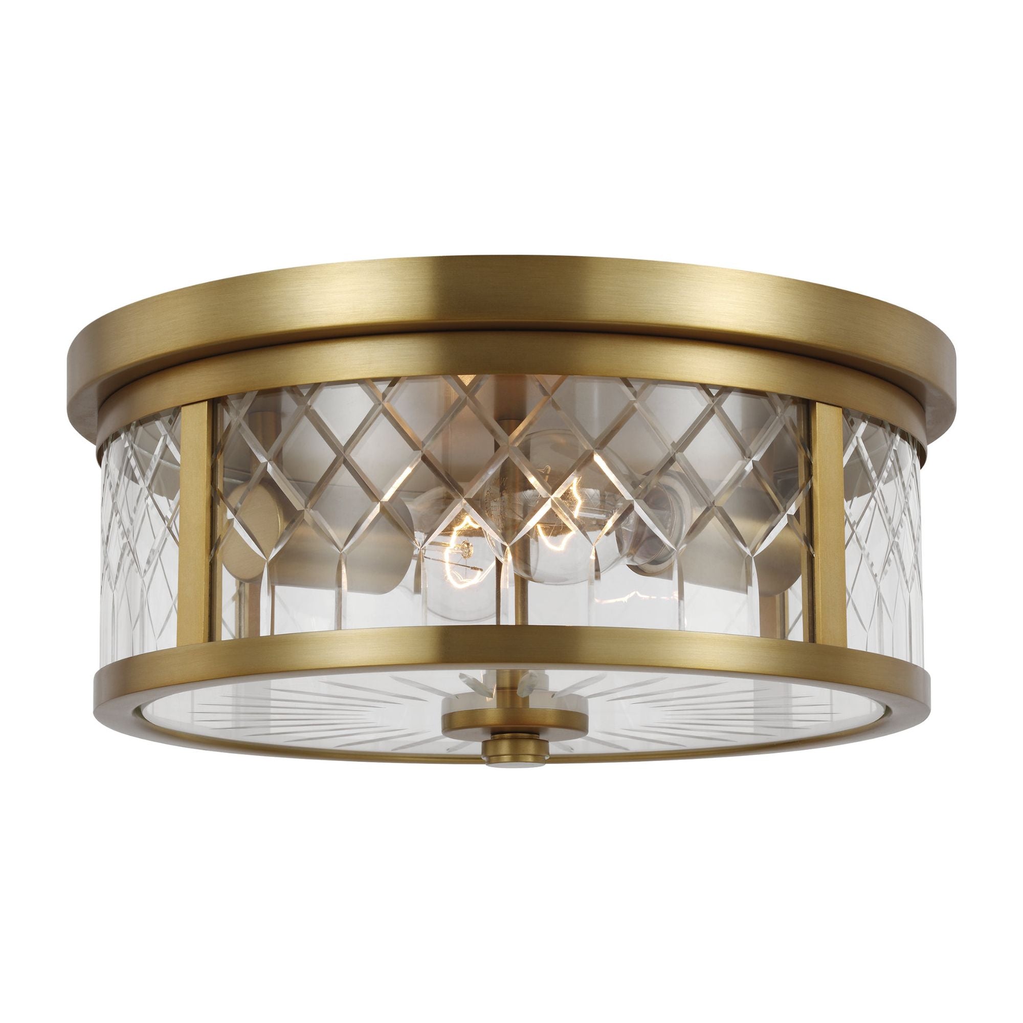 Alexa Hampton Alec Flush Mount in Burnished Brass