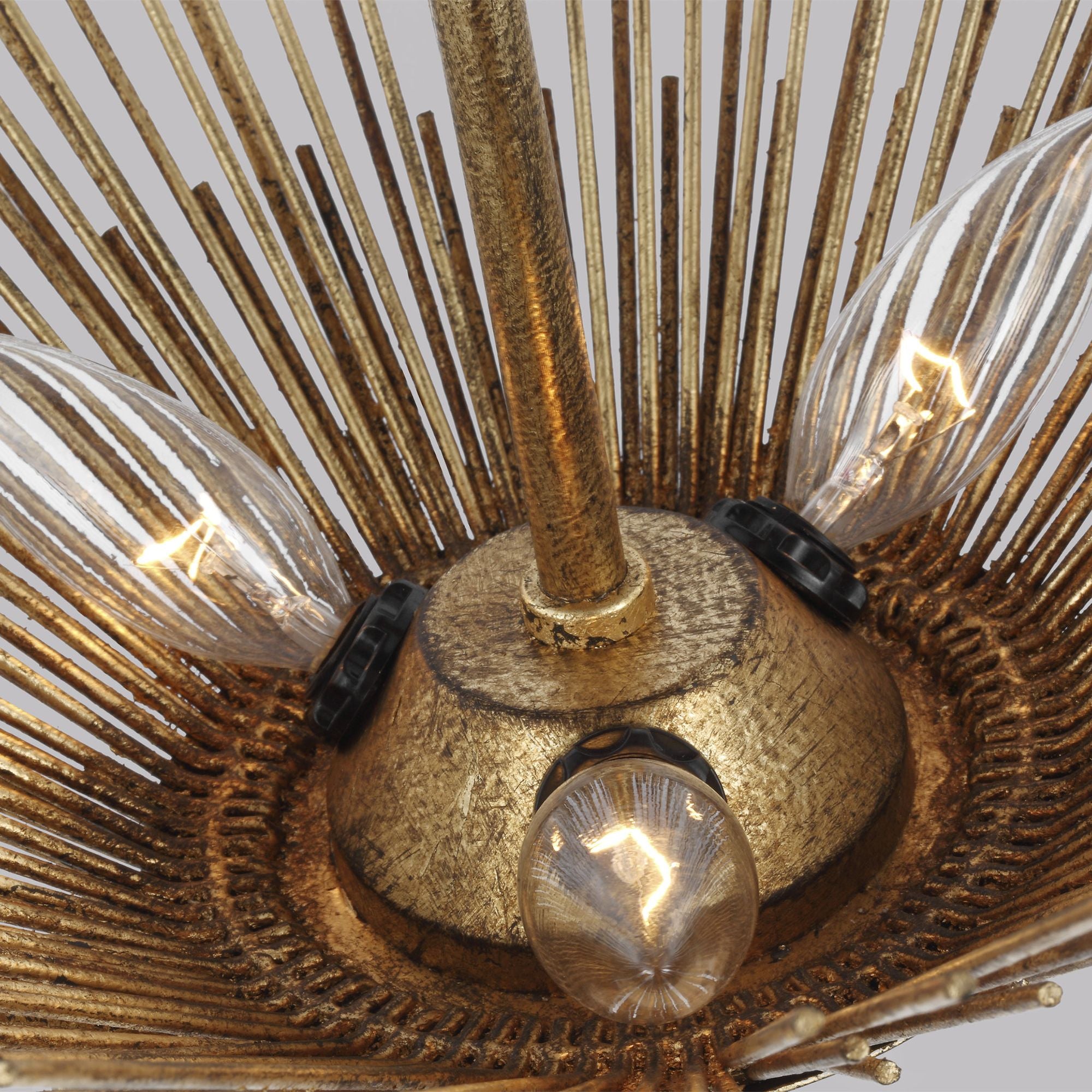 Alexa Hampton Helios Large Semi-Flush Mount in Antique Gild