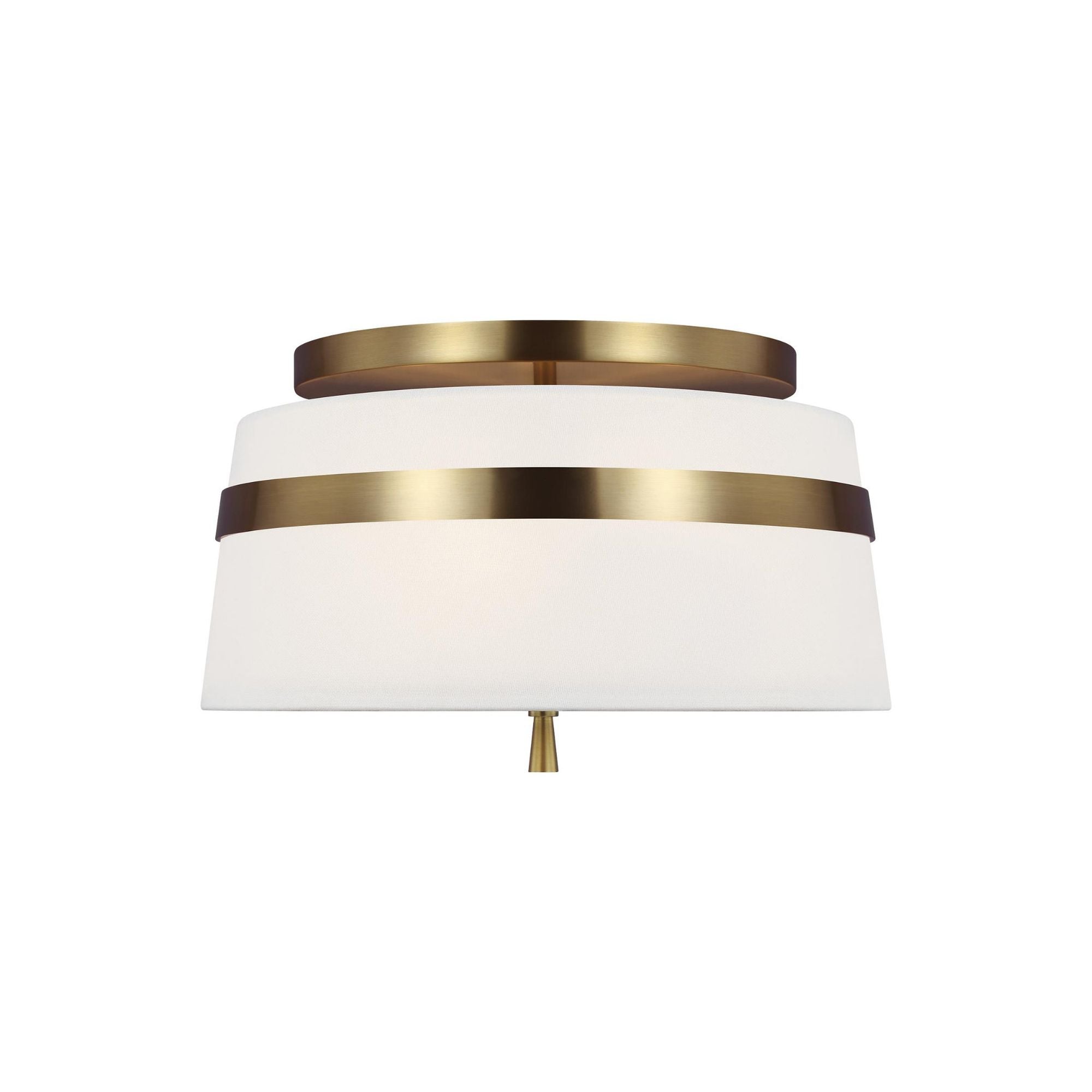 Alexa Hampton Cordtlandt Small Semi-Flush Mount in Burnished Brass