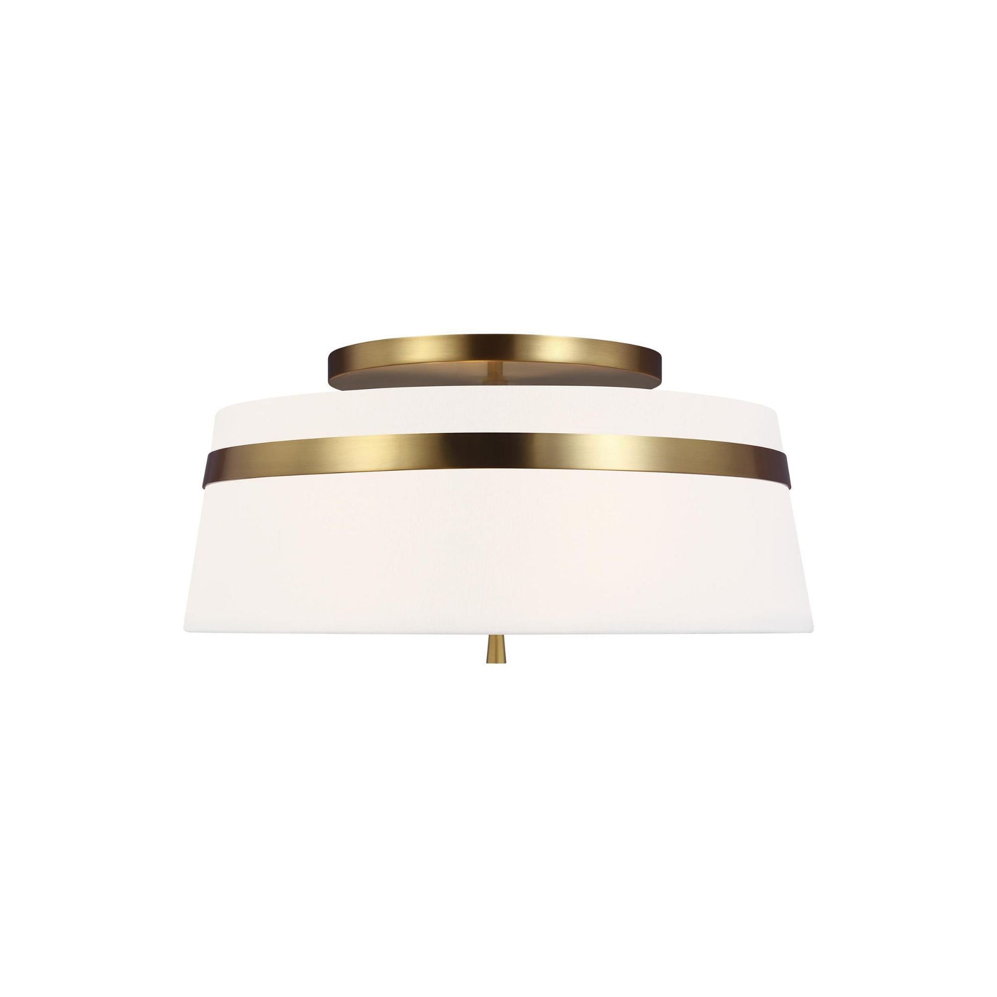 Alexa Hampton Cordtlandt Large Semi-Flush Mount in Burnished Brass