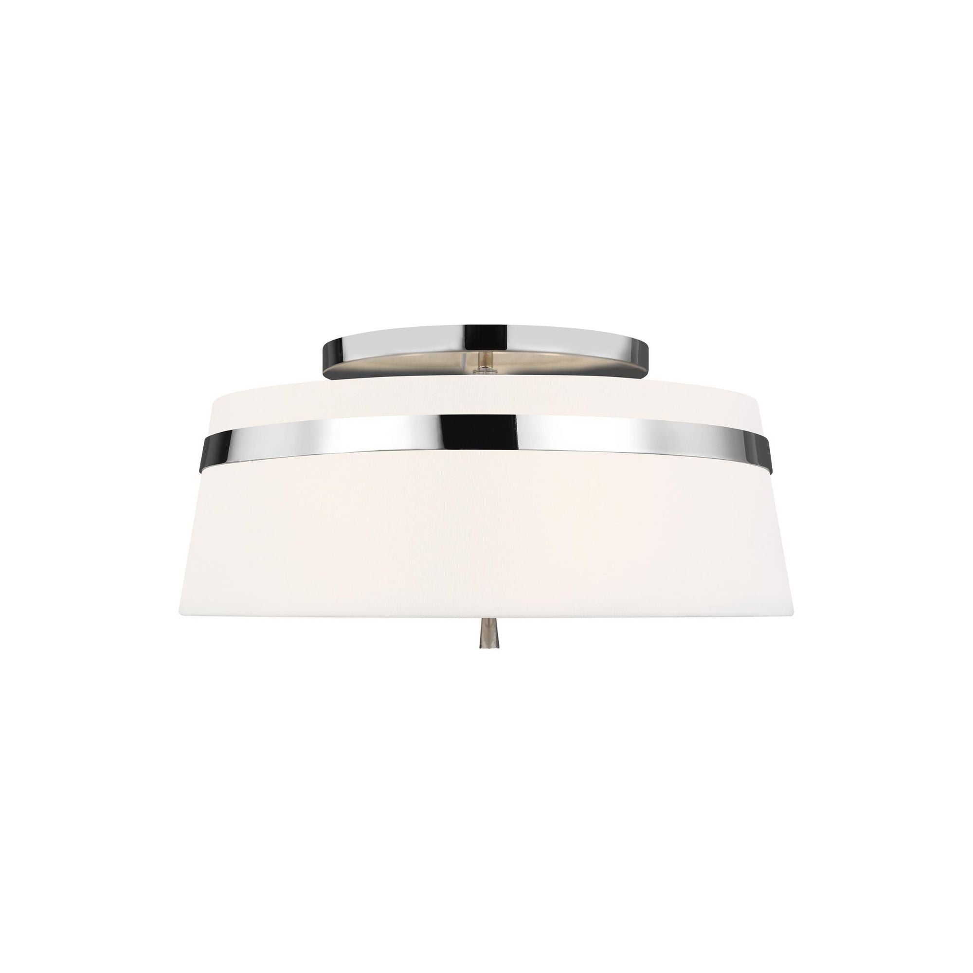 Alexa Hampton Cordtlandt Large Semi-Flush Mount in Polished Nickel