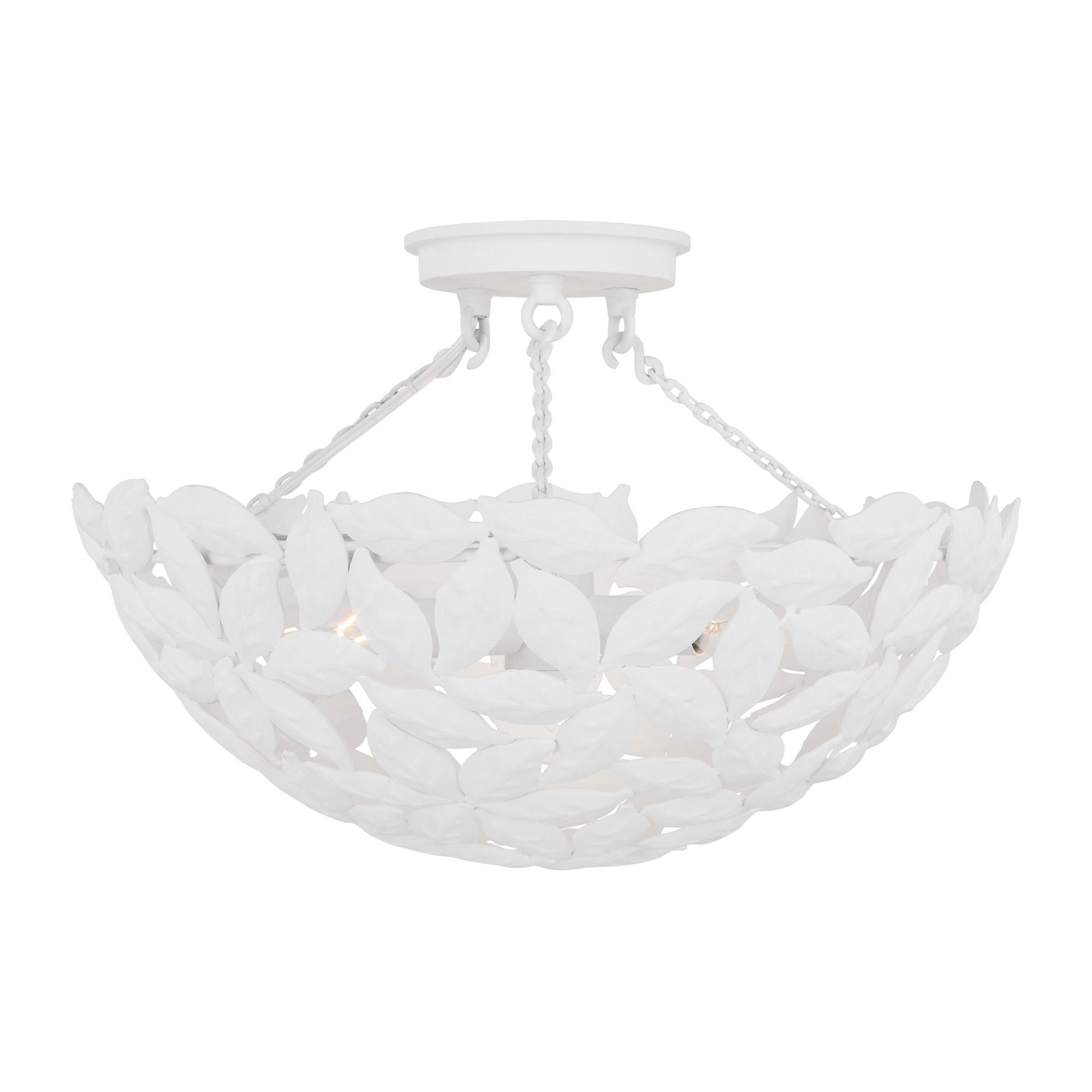 Alexa Hampton Kelan Semi Flush Mount in Textured White