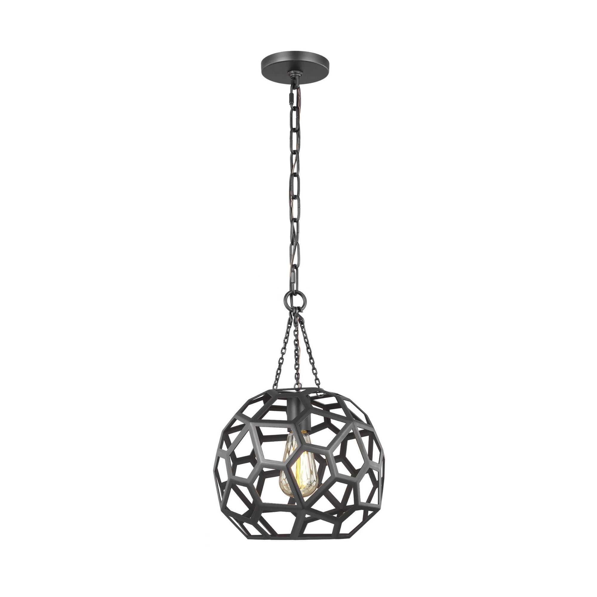 Alexa Hampton Feccetta Small Pendant in Midnight Black