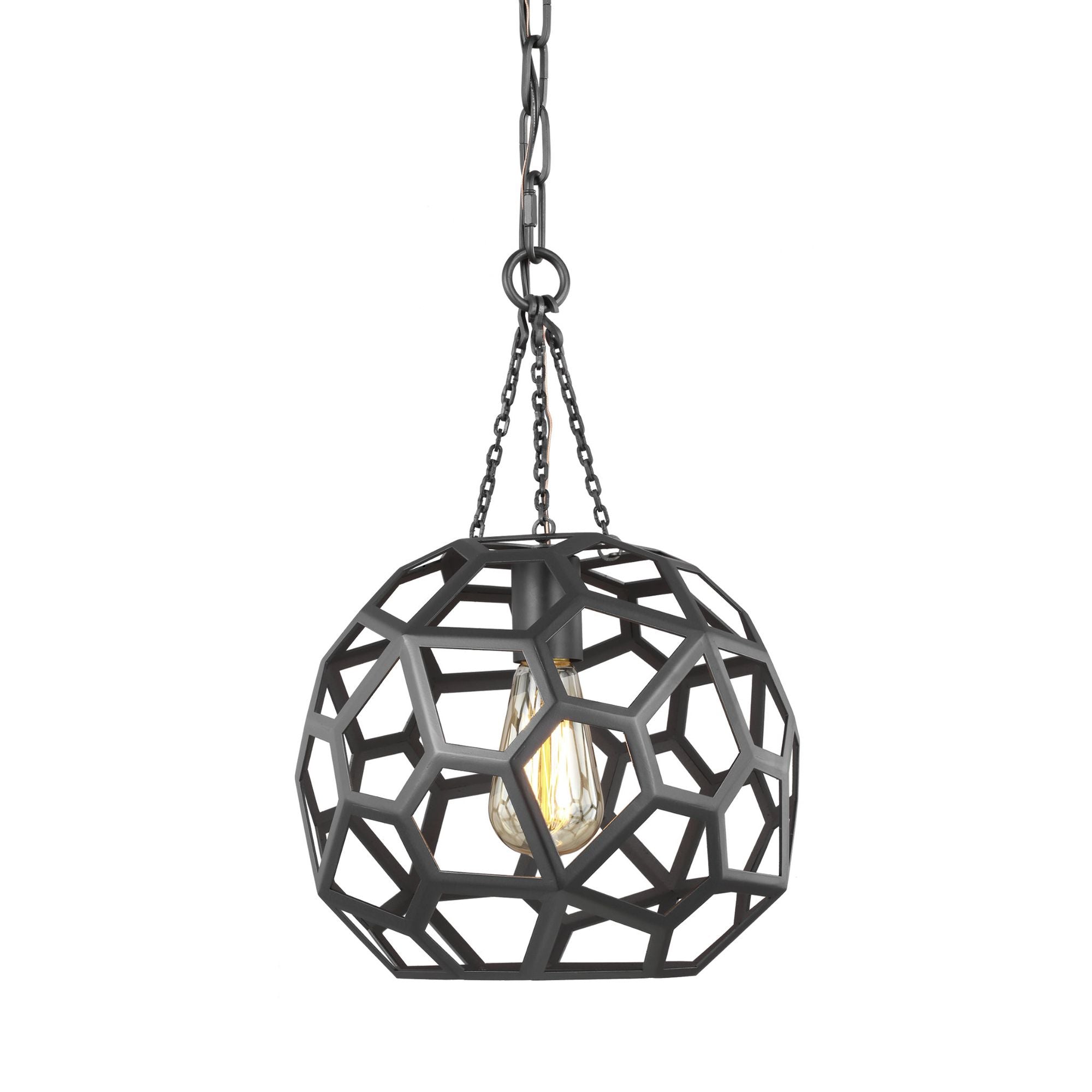 Alexa Hampton Feccetta Small Pendant in Midnight Black