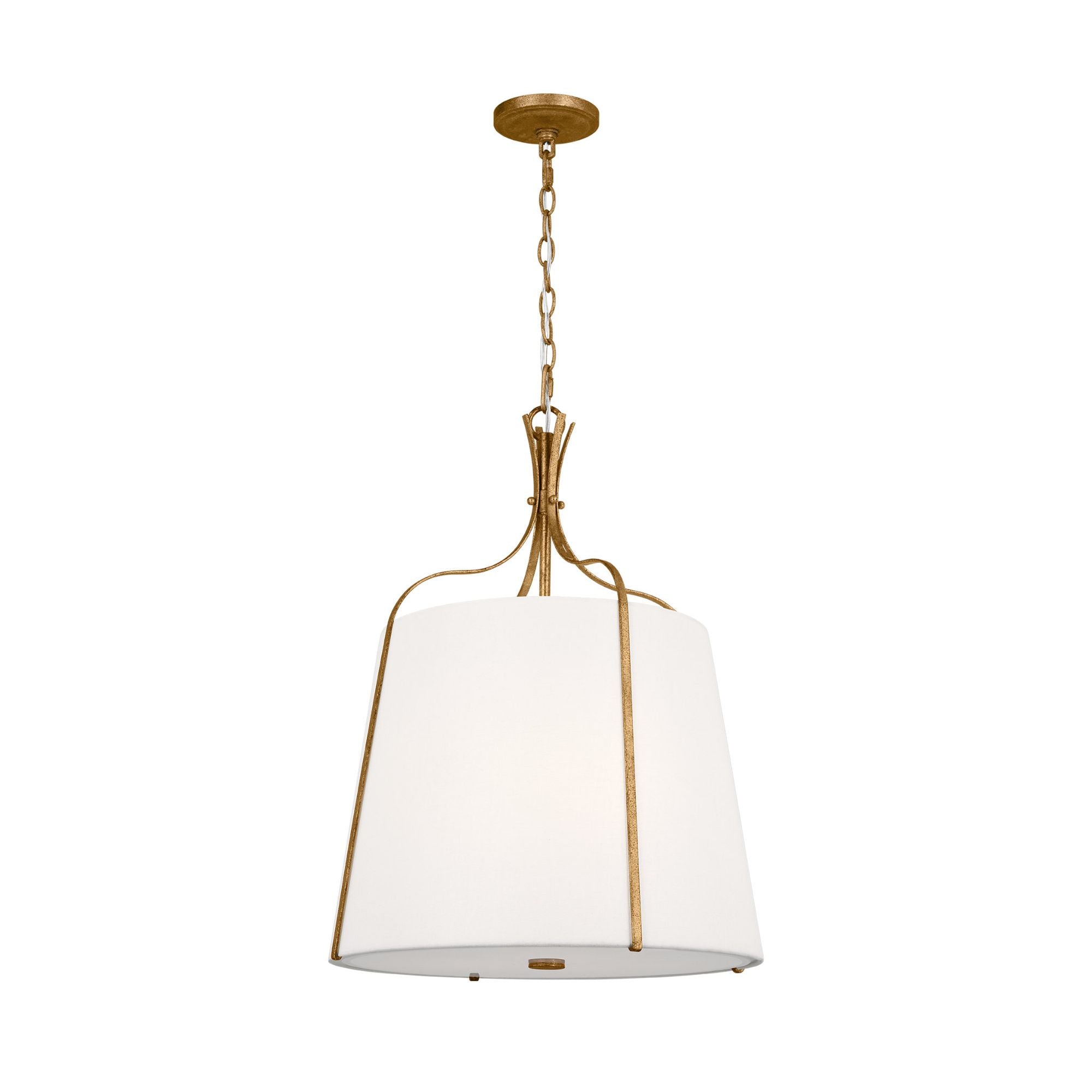 Alexa Hampton Leander Medium Hanging Shade in Antique Gild