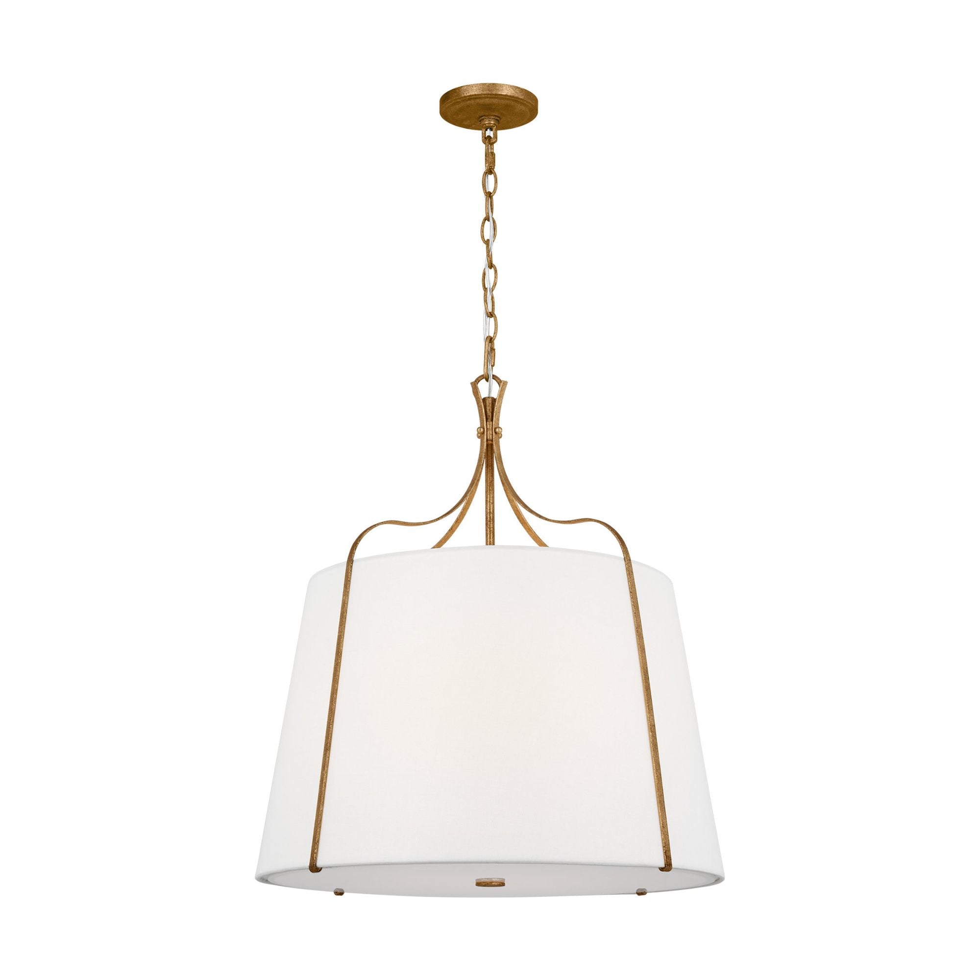 Alexa Hampton Leander Large Hanging Shade in Antique Gild