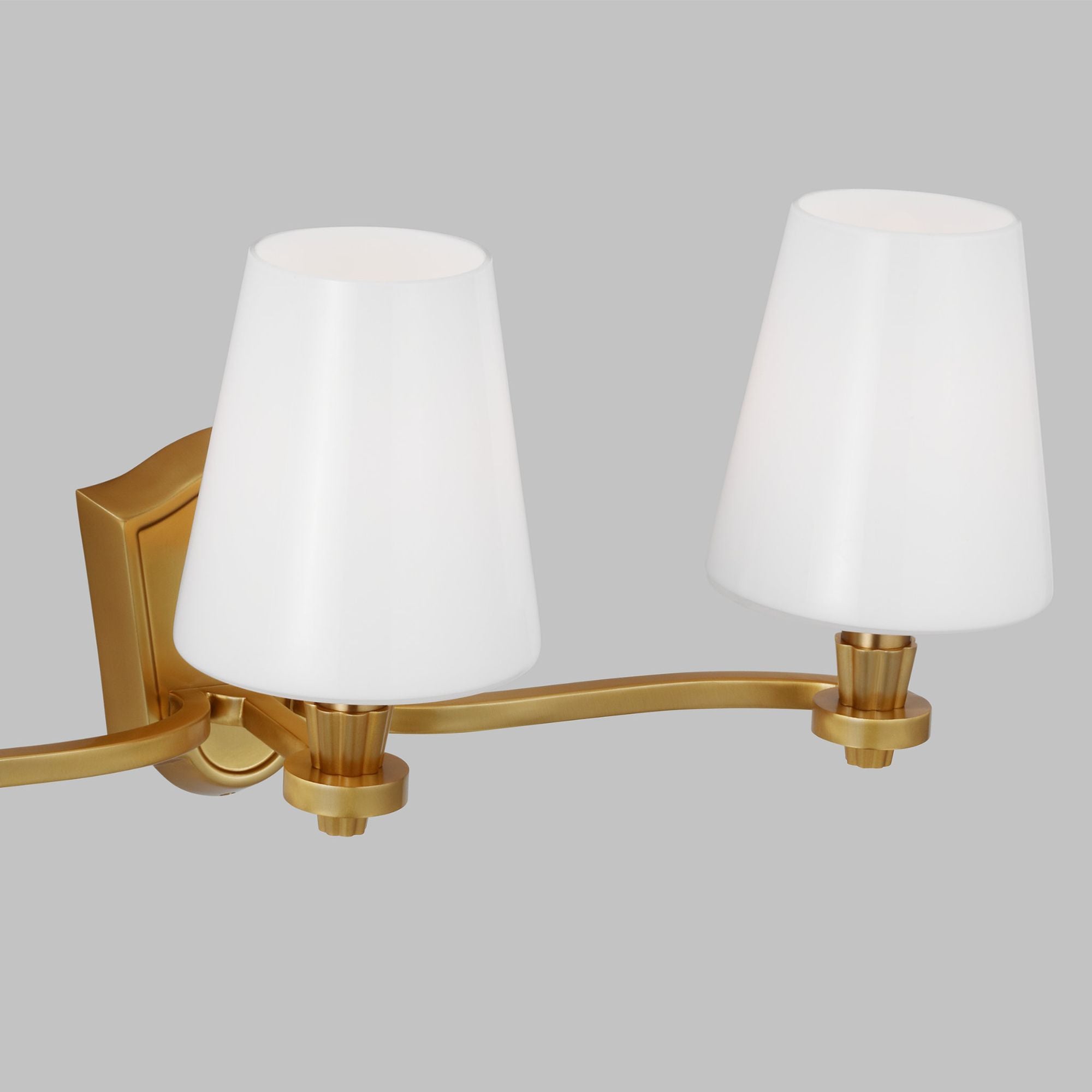 Alexa Hampton Paisley Three Light Vanity in Burnished Brass
