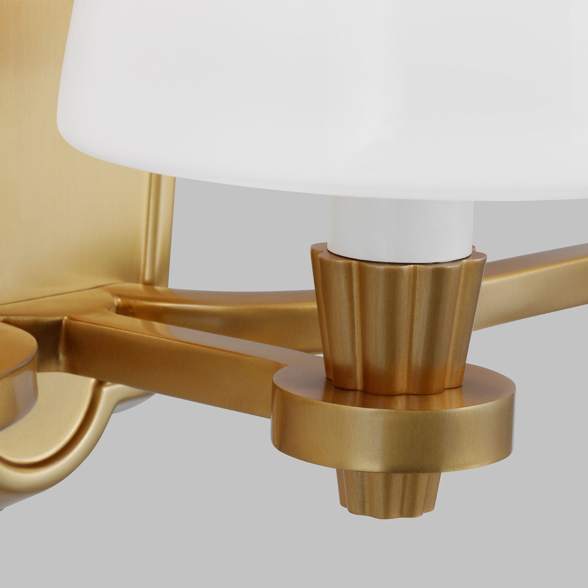 Alexa Hampton Paisley Three Light Vanity in Burnished Brass