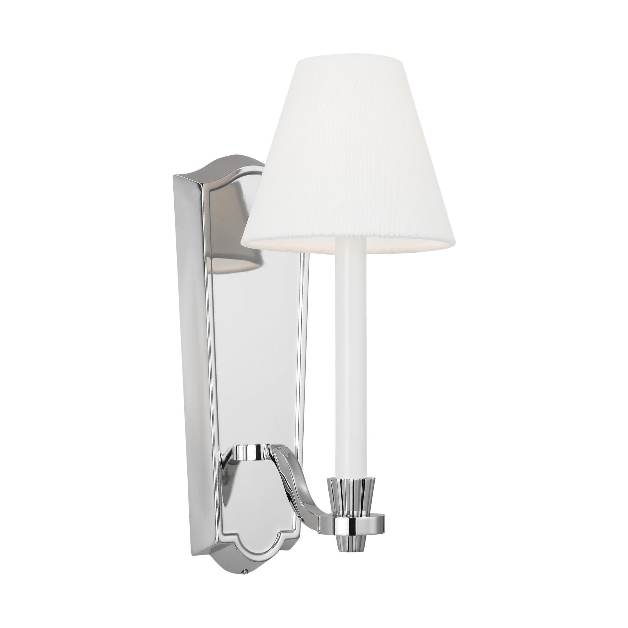 Alexa Hampton Paisley Tall Sconce in Polished Nickel