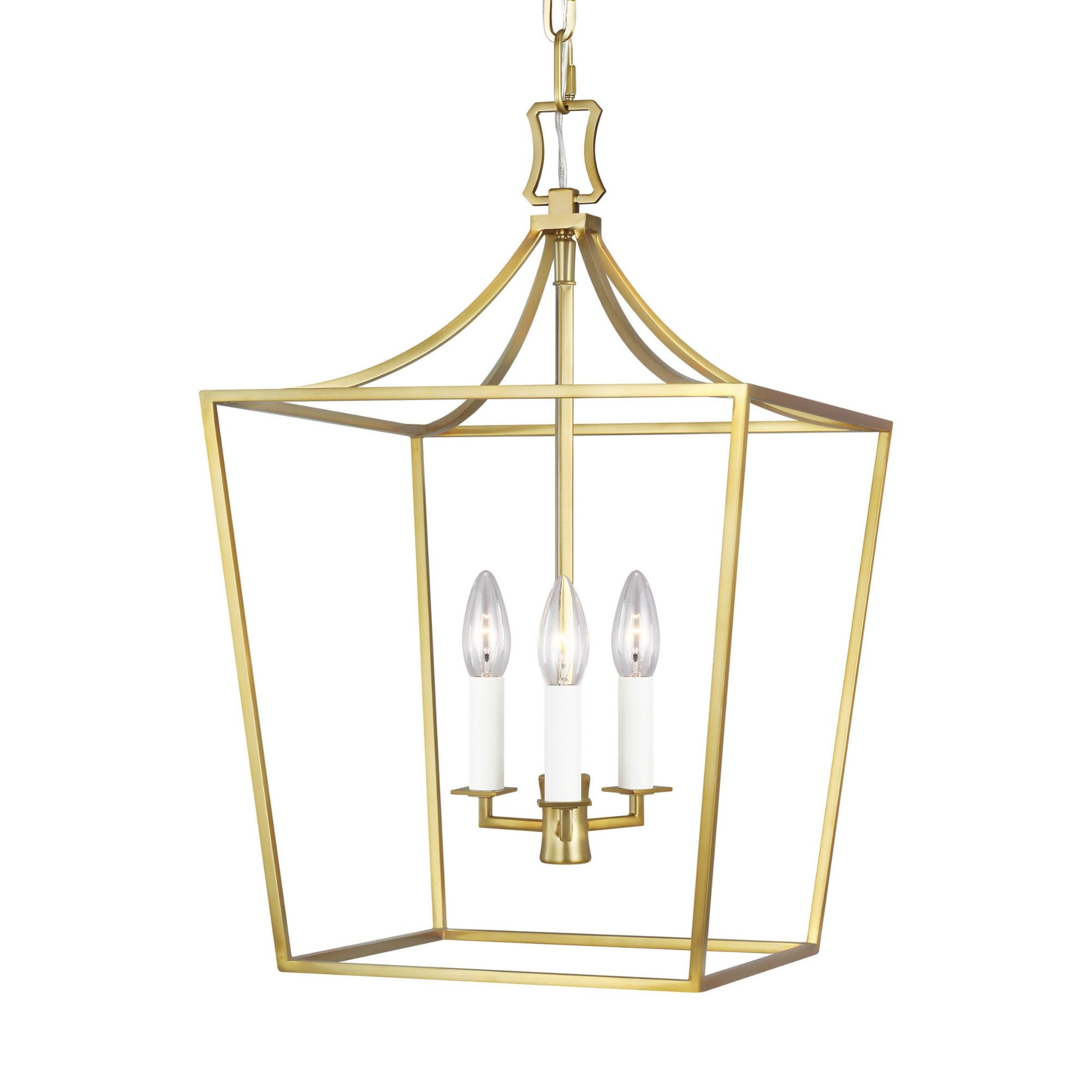 Chapman & Myers Southold Small Lantern in Burnished Brass
