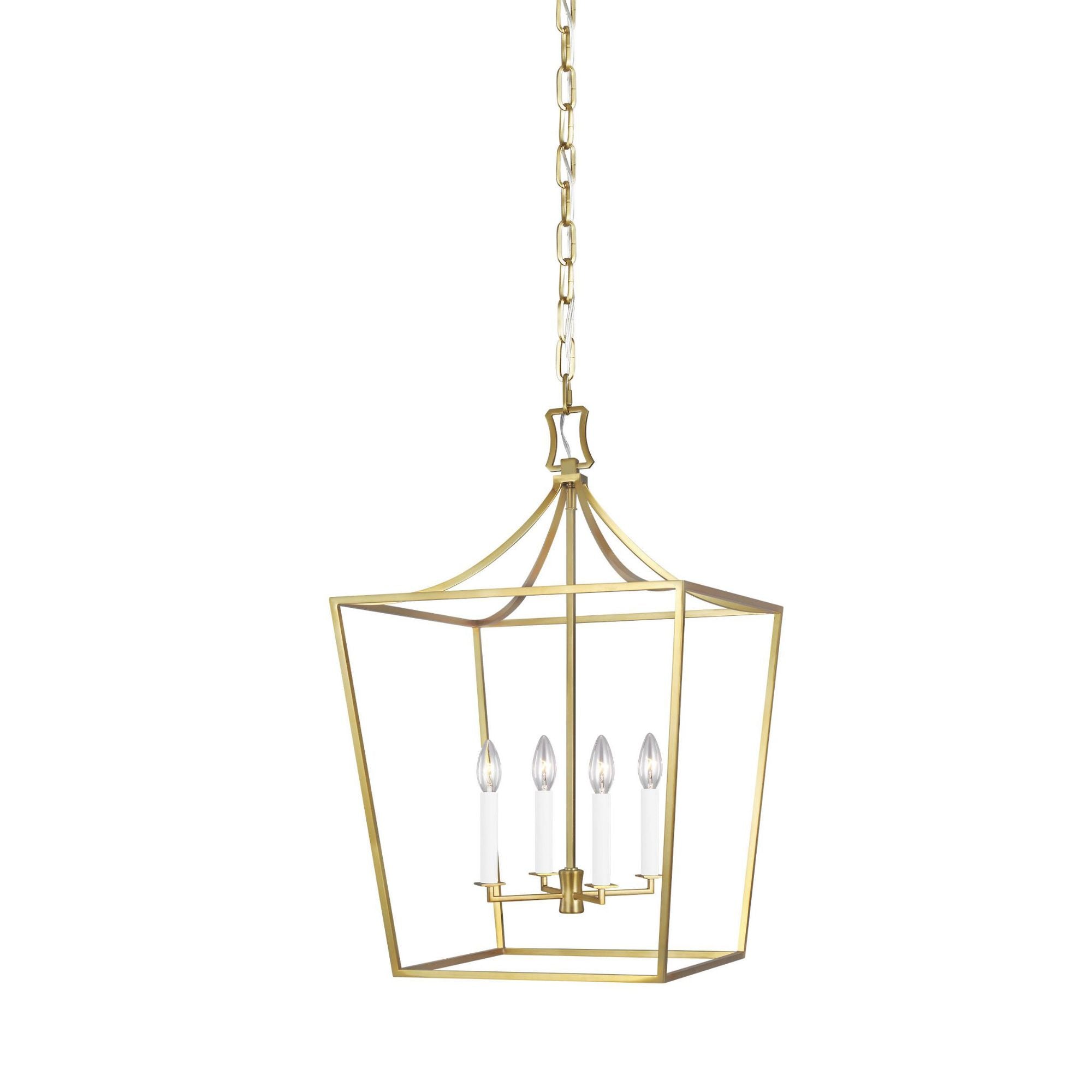 Chapman & Myers Southold Medium Lantern in Burnished Brass