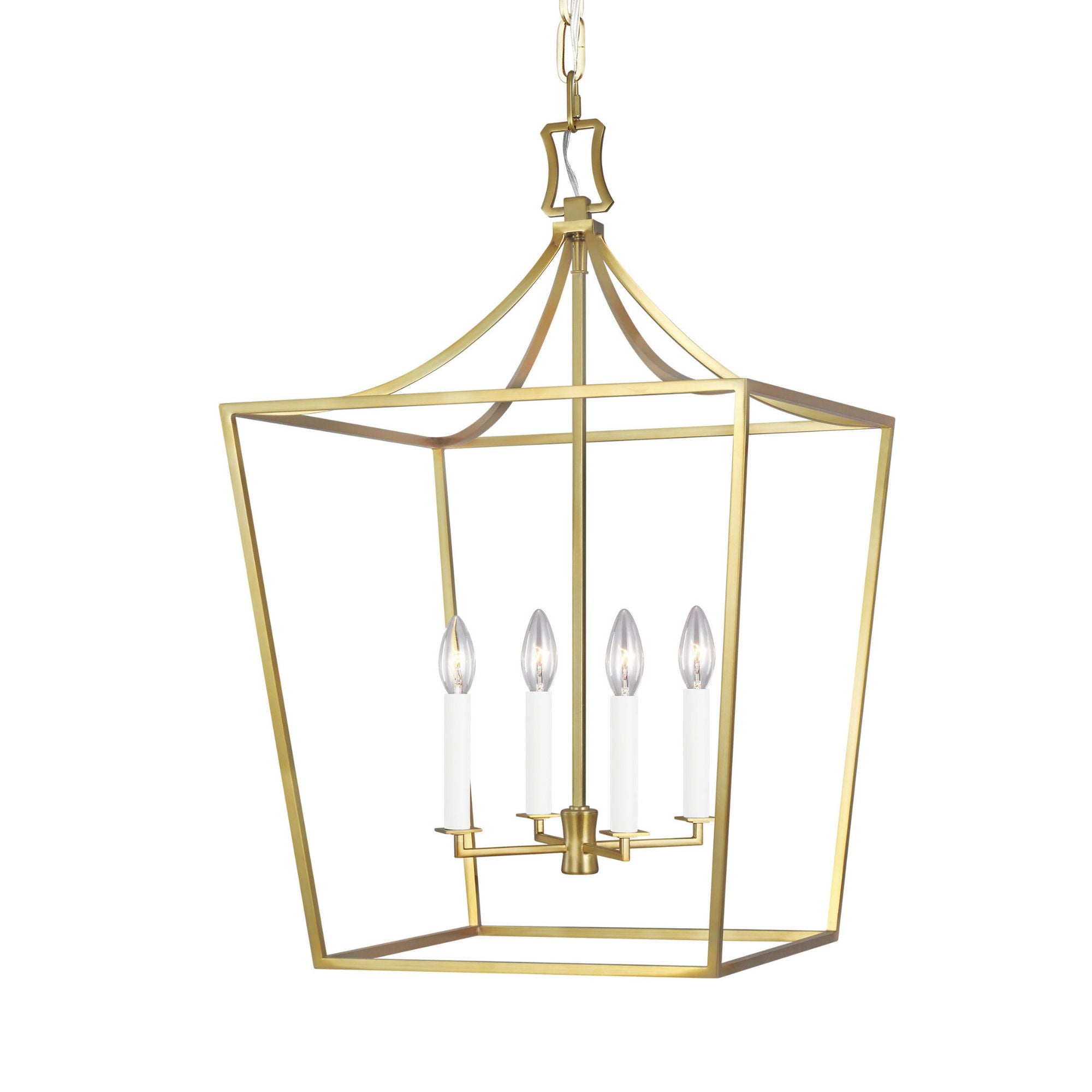 Chapman & Myers Southold Medium Lantern in Burnished Brass
