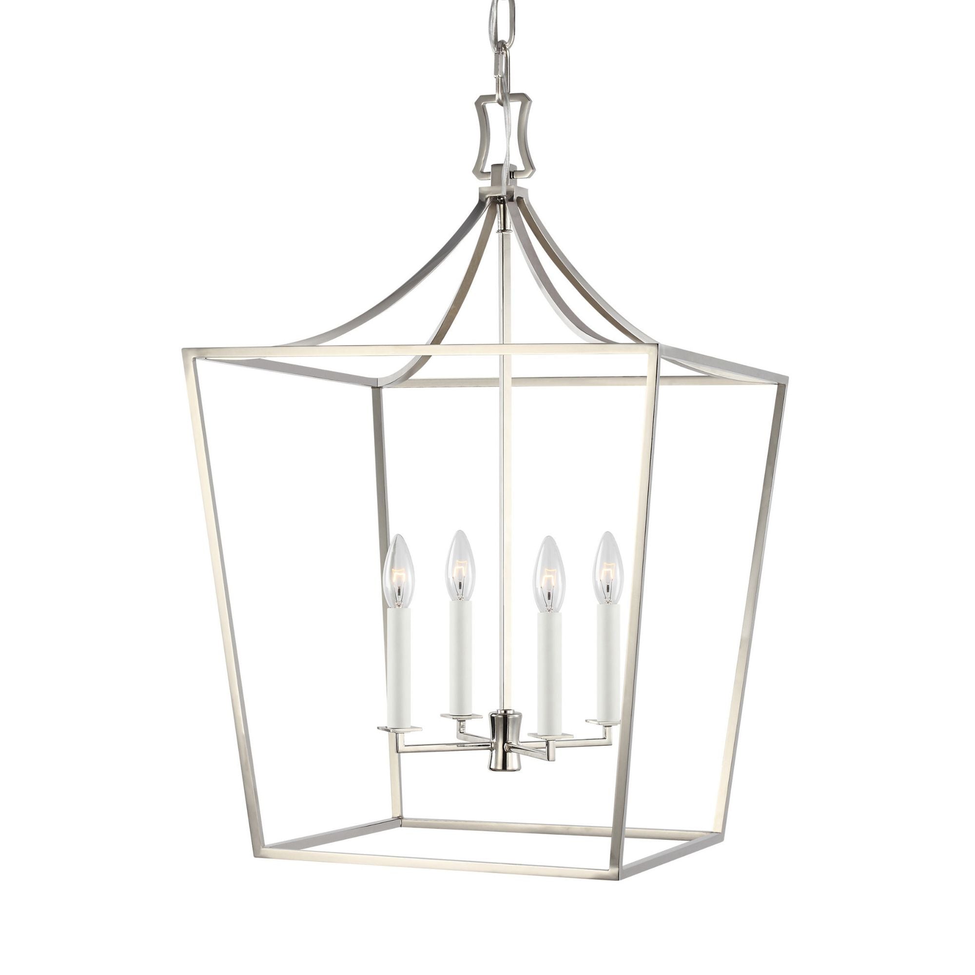 Chapman & Myers Southold Medium Lantern in Polished Nickel
