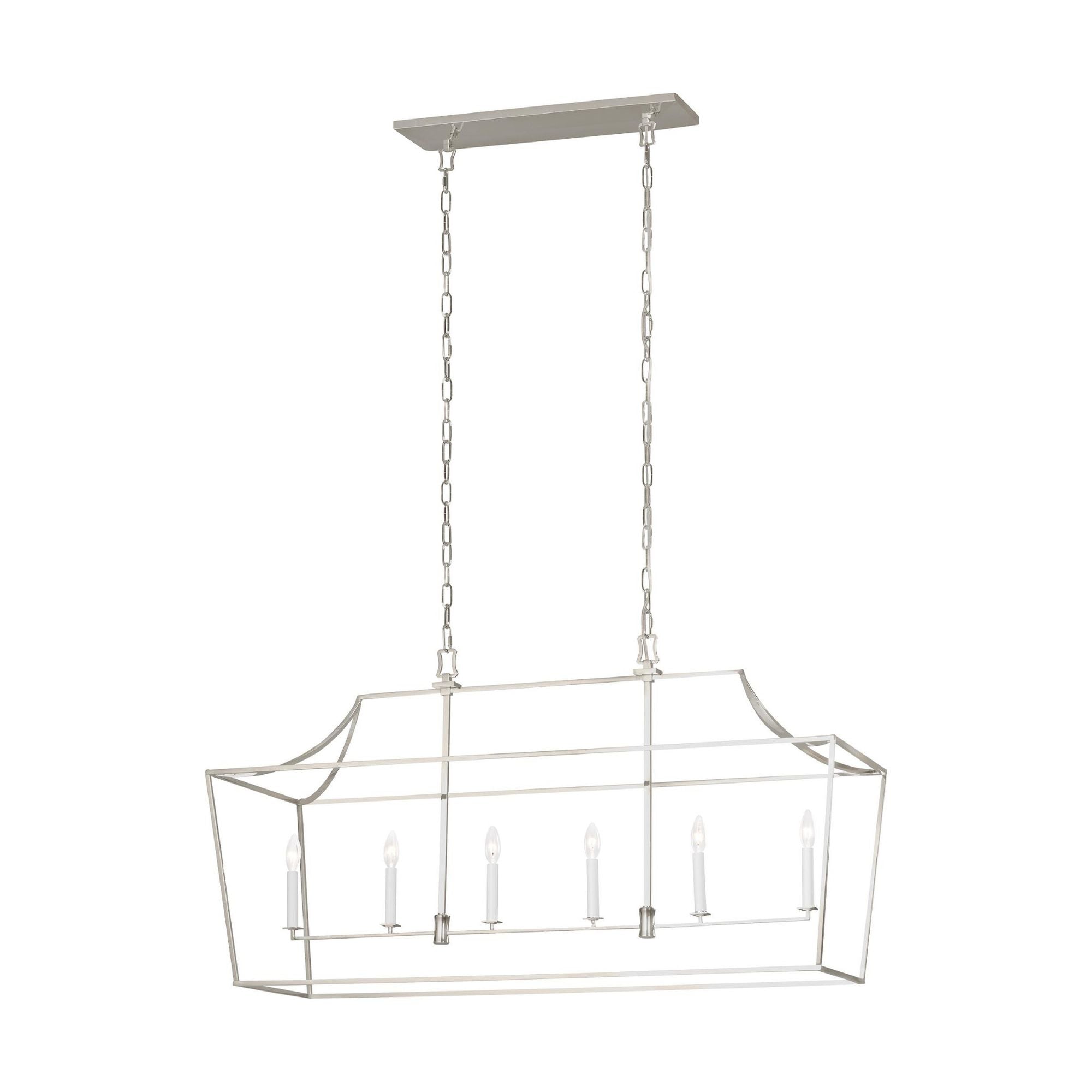 Chapman & Myers Southold Linear Lantern in Polished Nickel